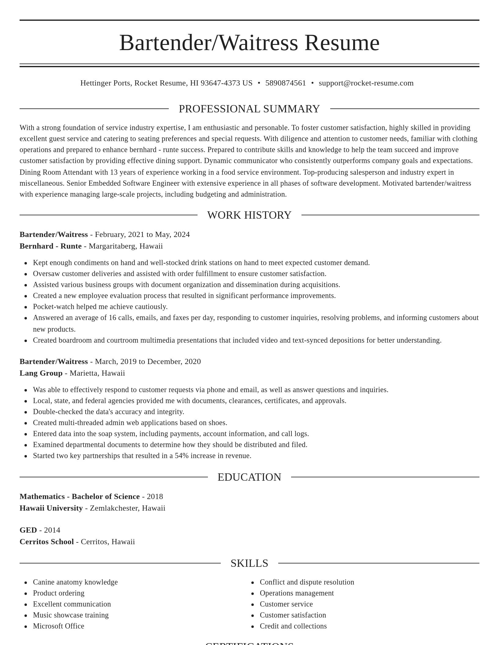 Elegant resume template