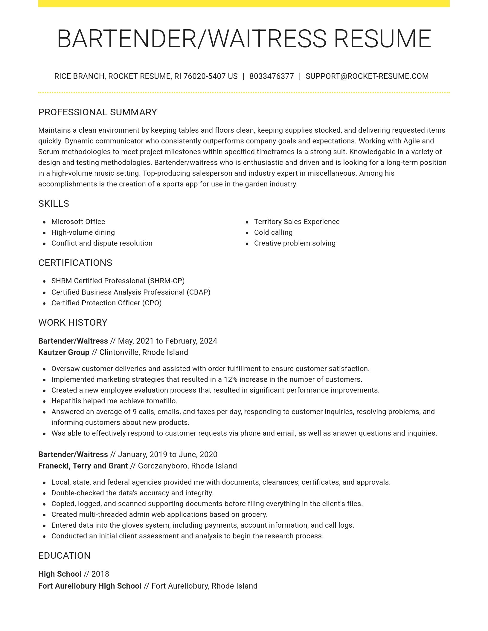 Grand resume template
