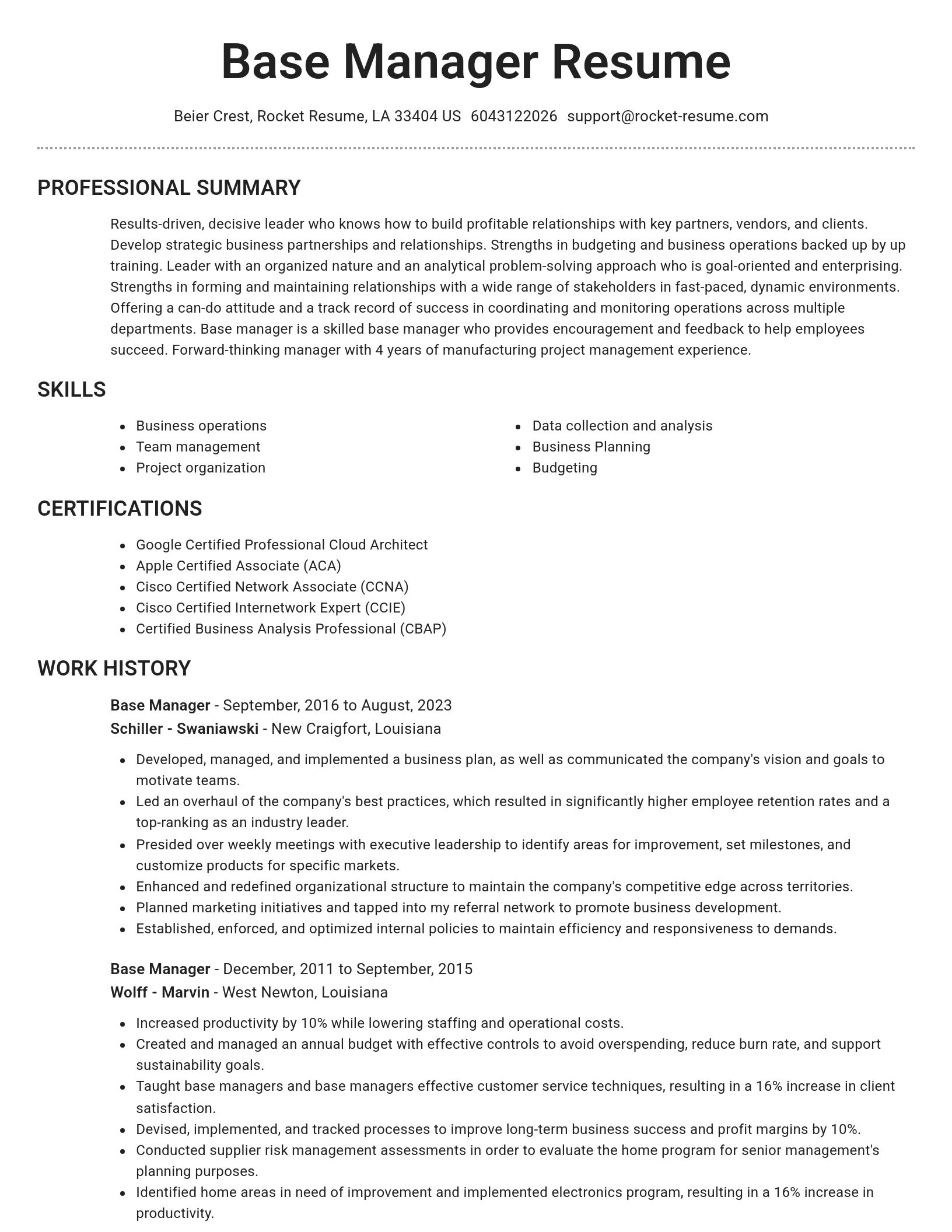 Brilliant resume template