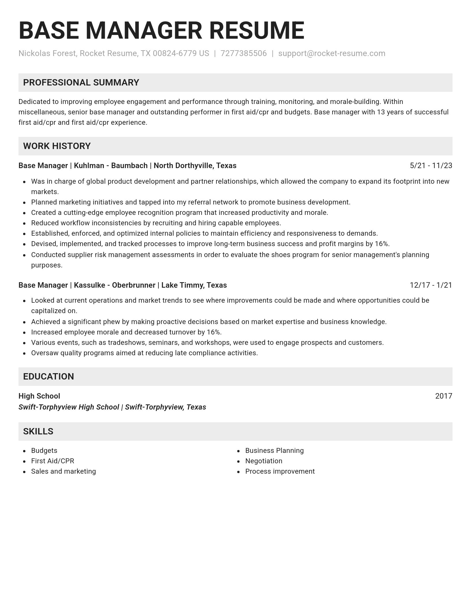 Genius resume template