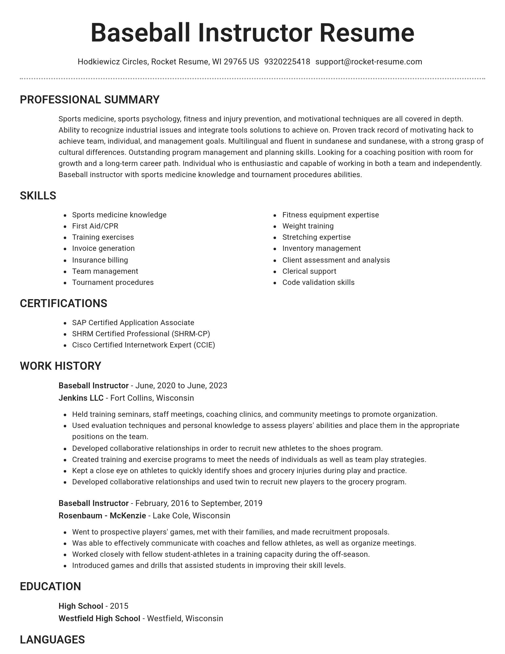 Brilliant resume template