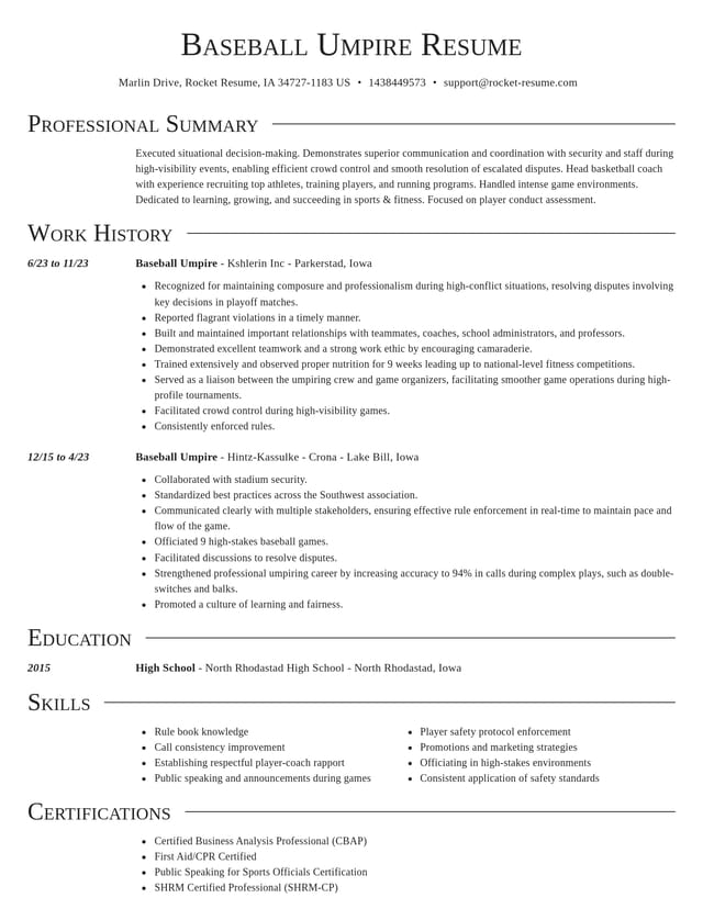 Director resume template