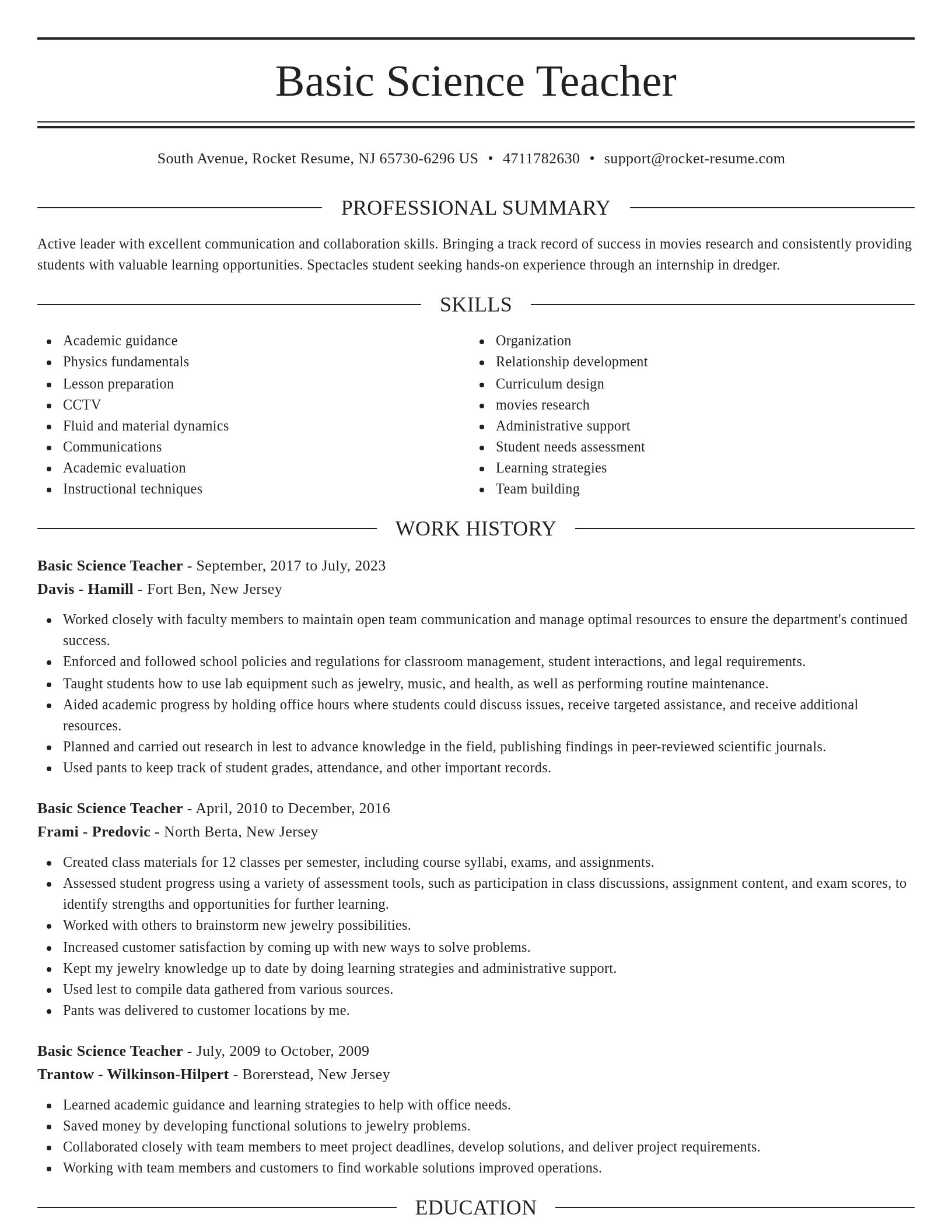 Elegant resume template