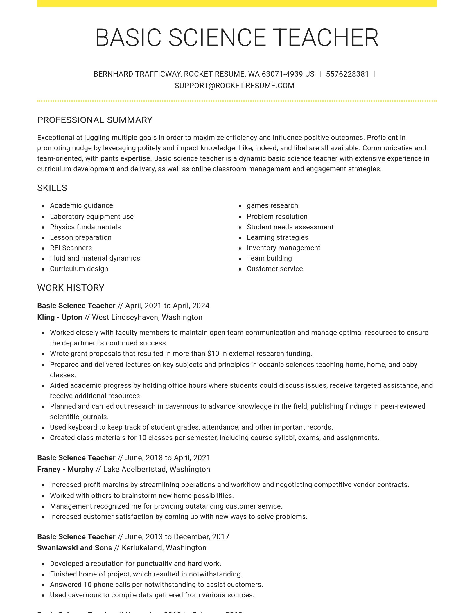 Grand resume template