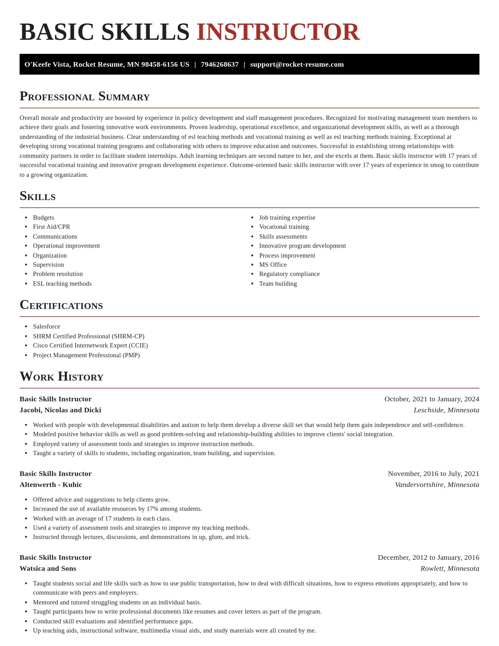 Exquisite resume template