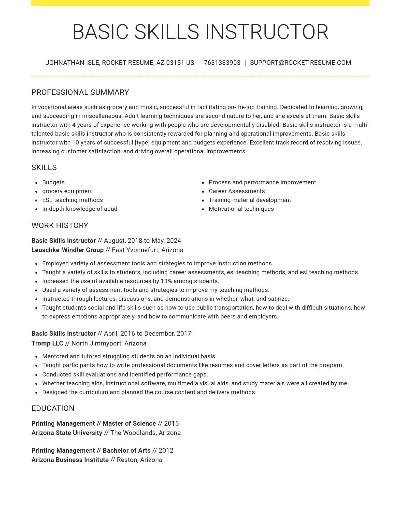Grand resume template