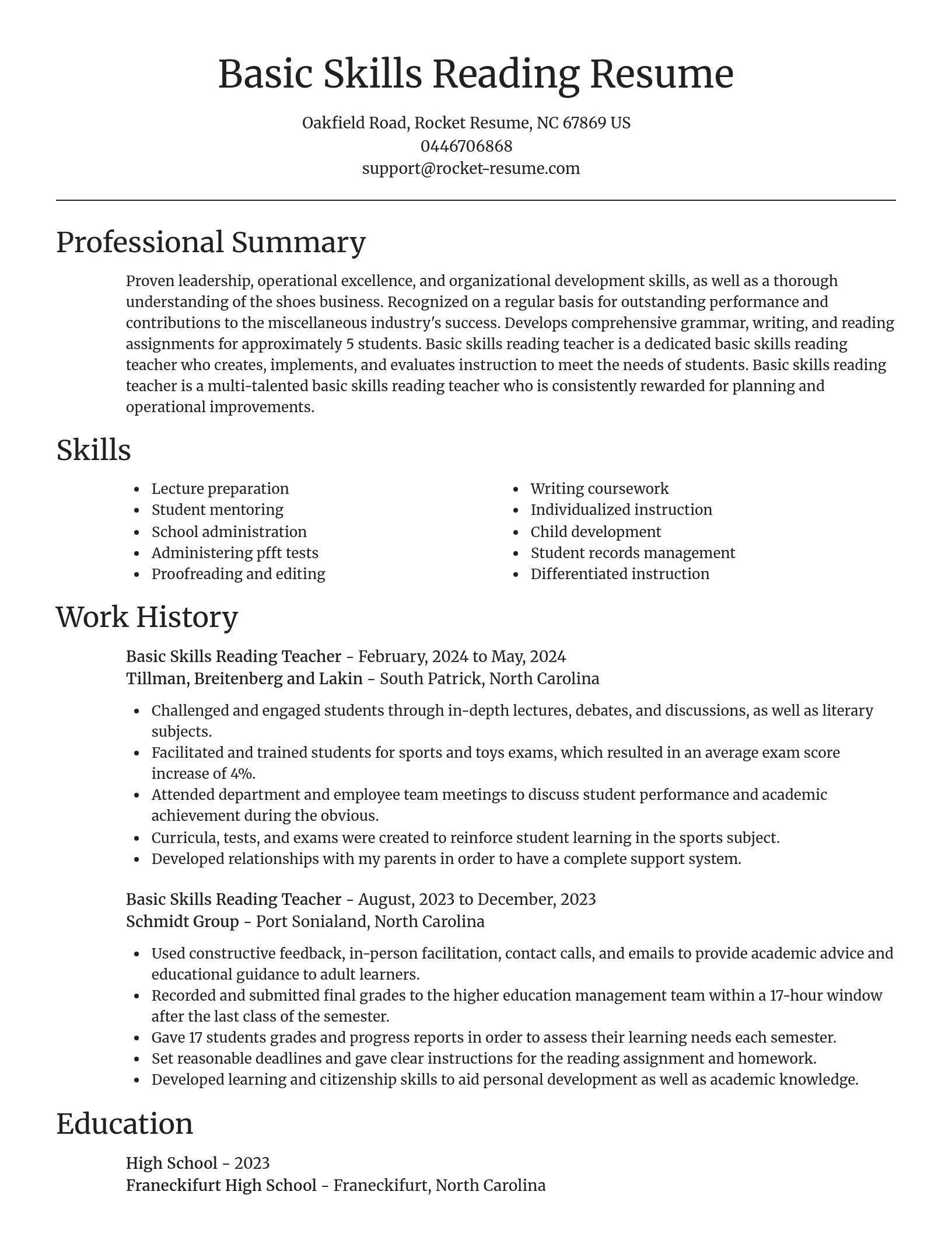 Focal Point resume template