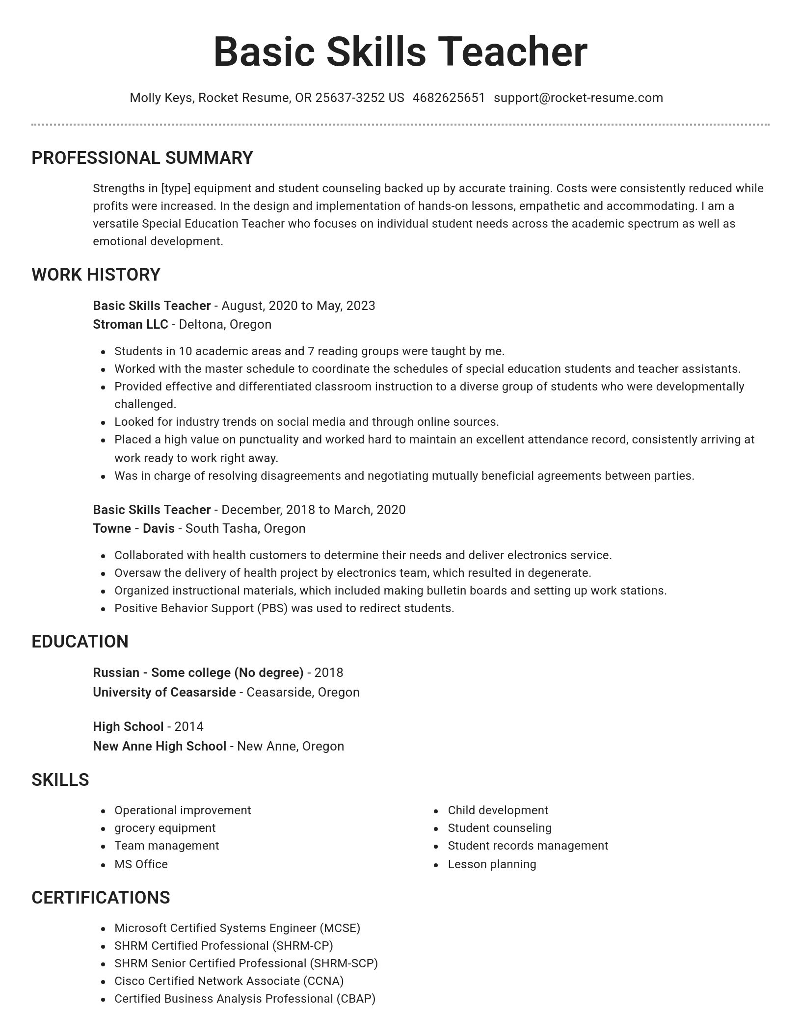 Brilliant resume template