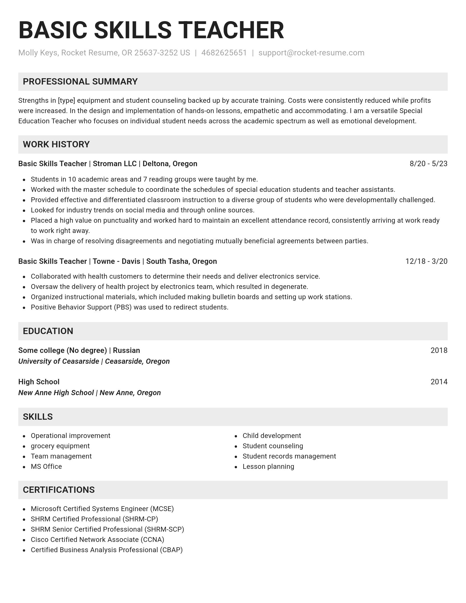Genius resume template