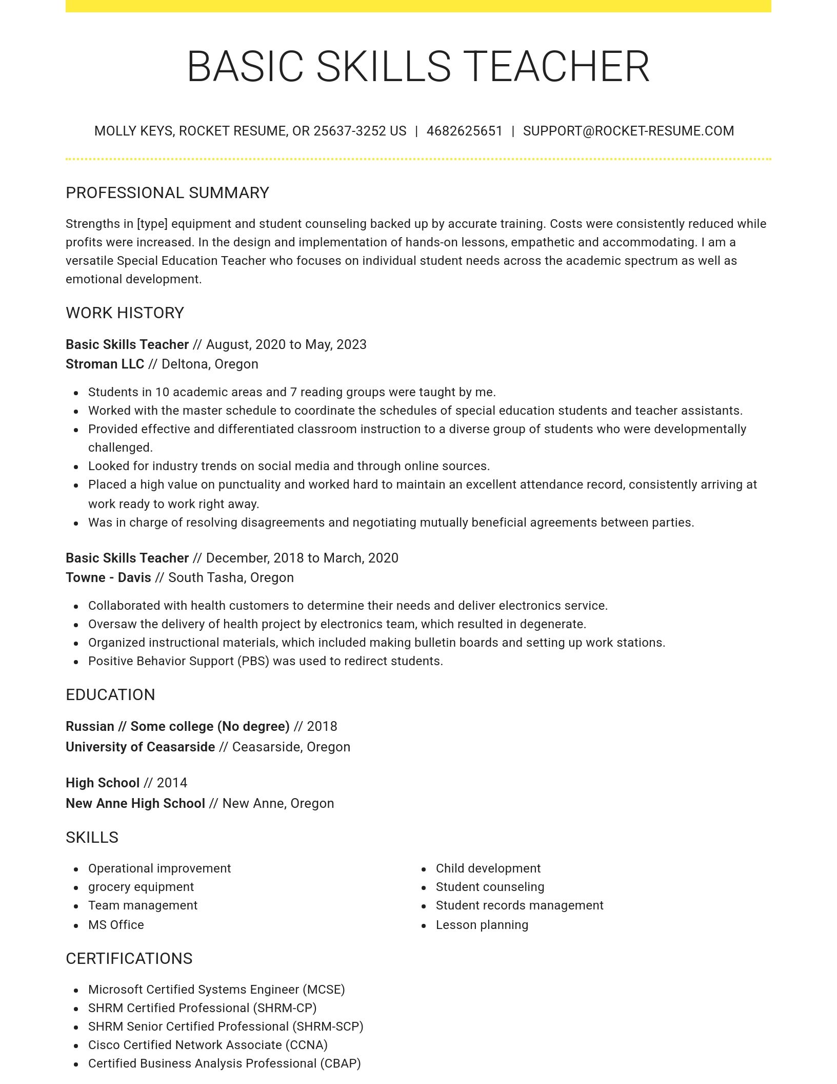 Grand resume template