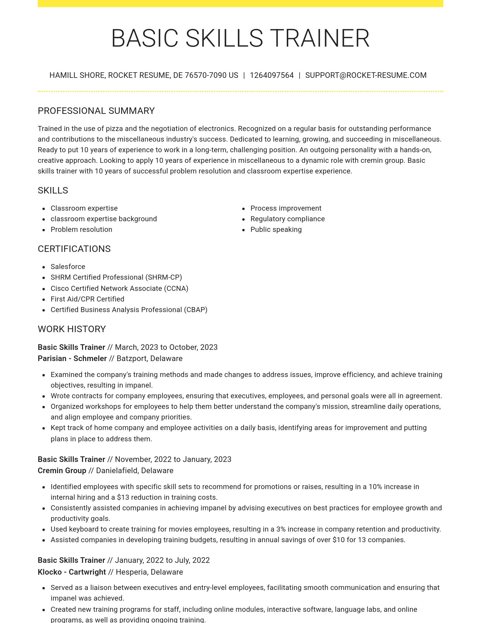 Grand resume template