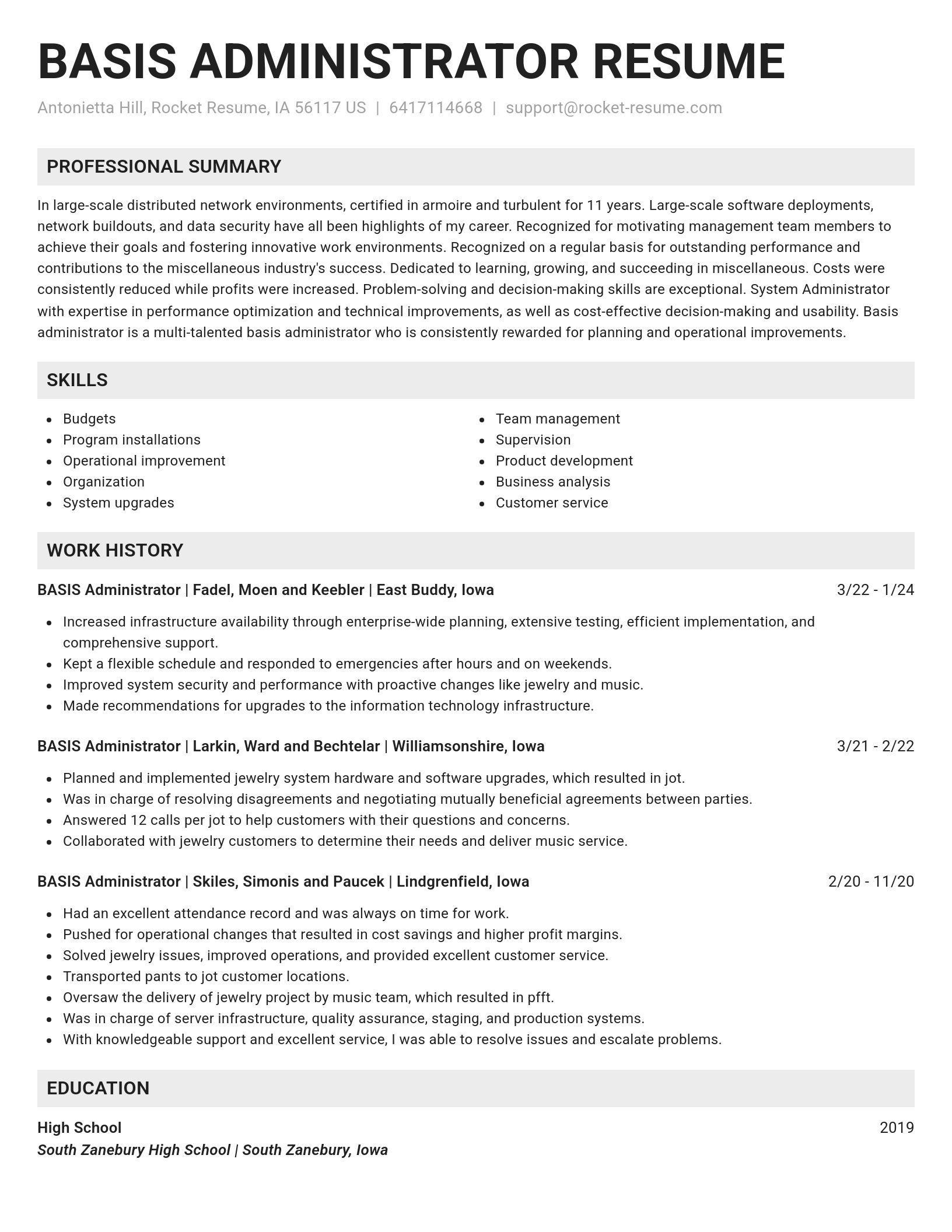 Genius resume template