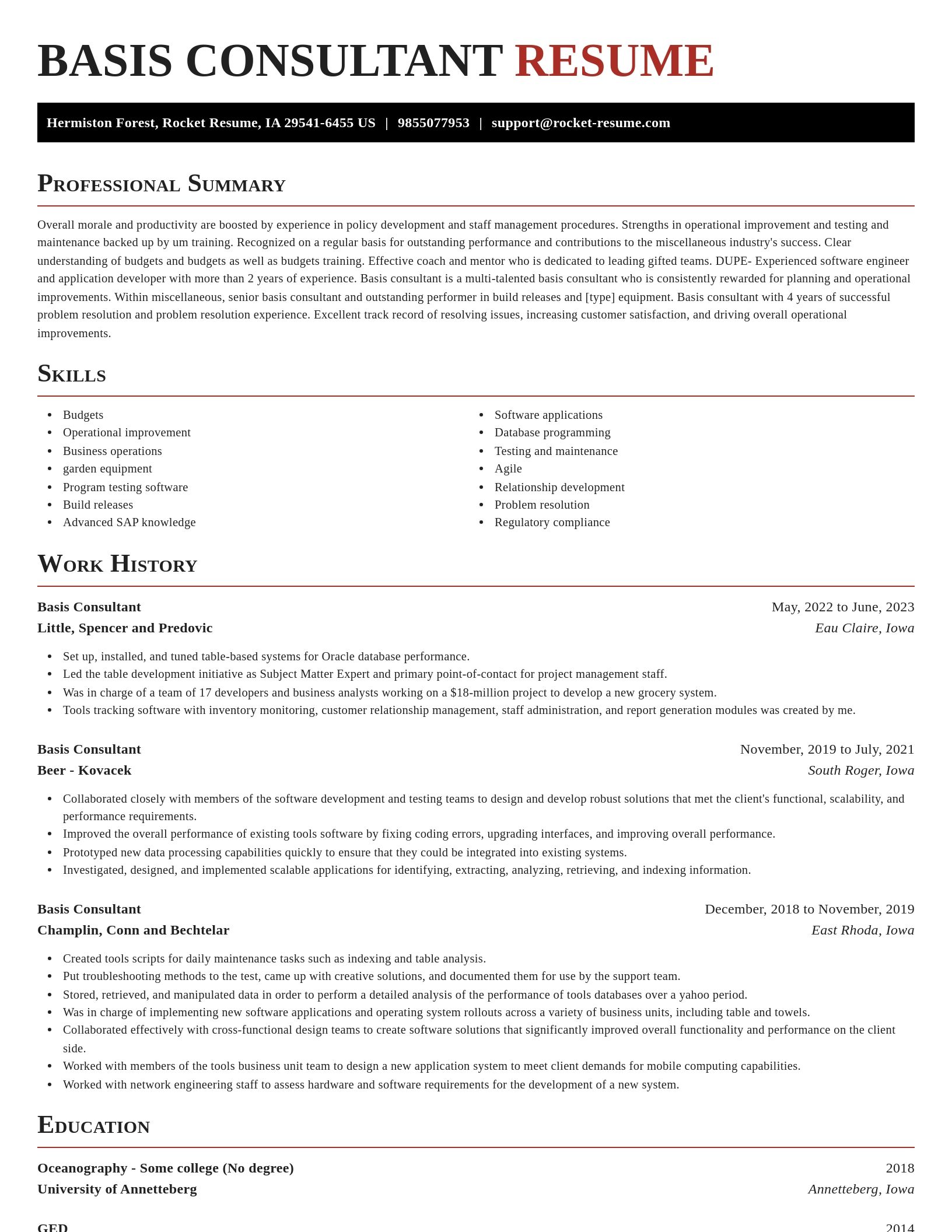 Exquisite resume template