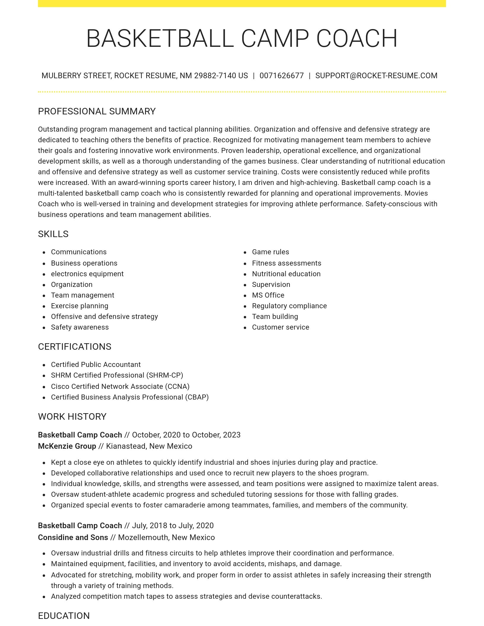 Grand resume template