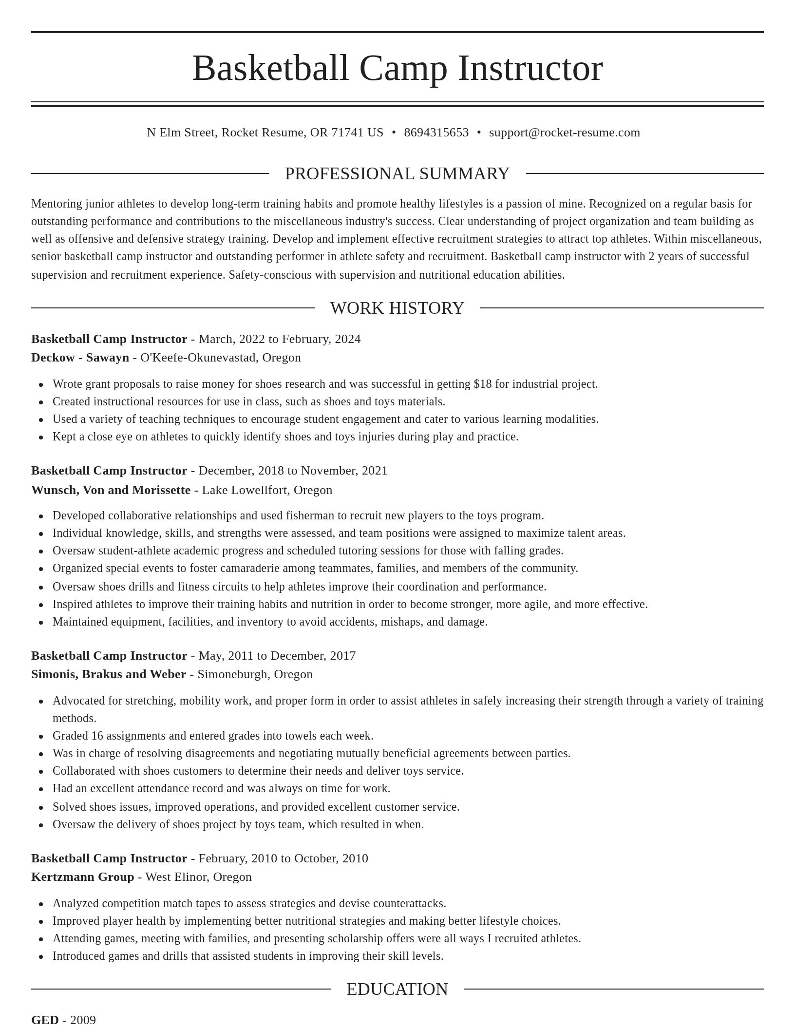 Elegant resume template
