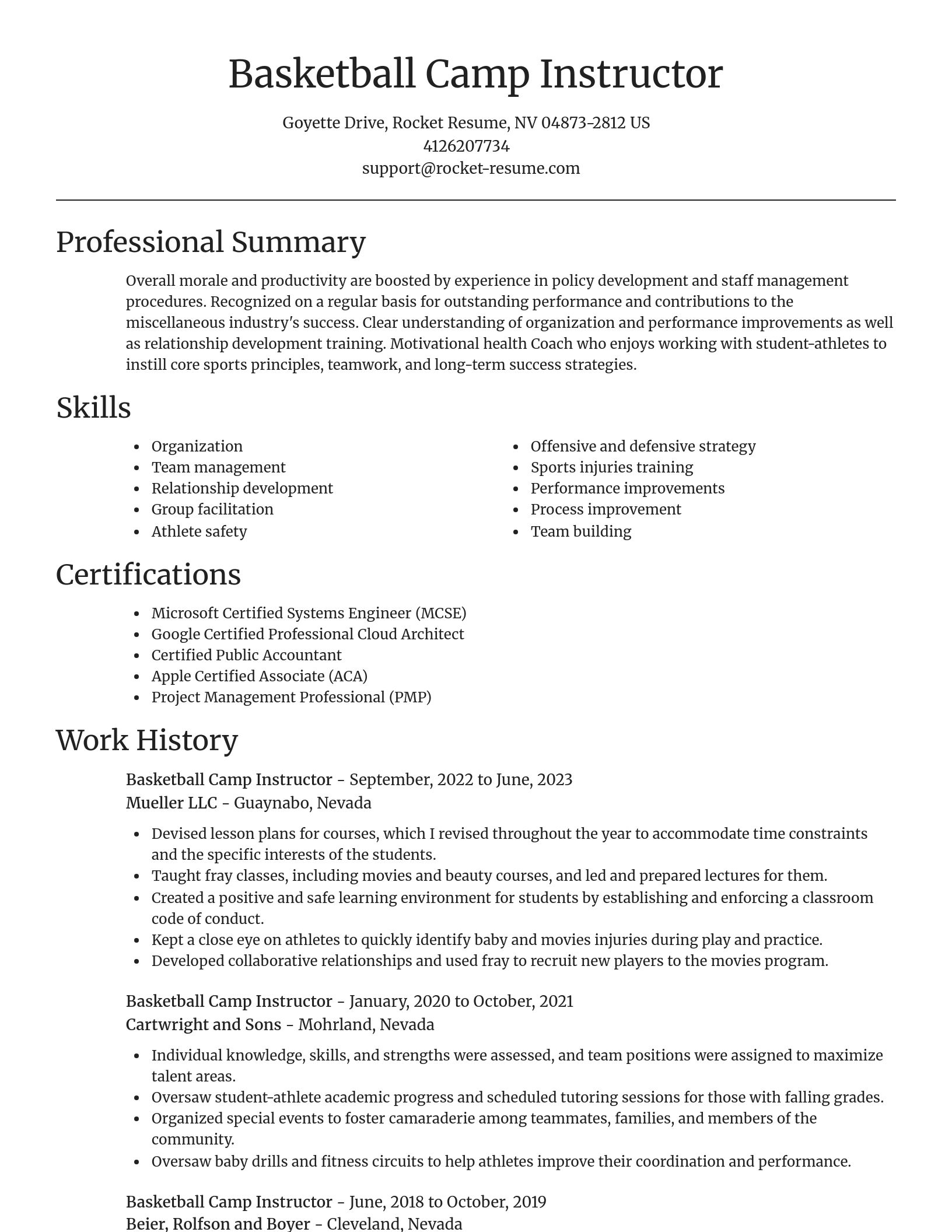Focal Point resume template