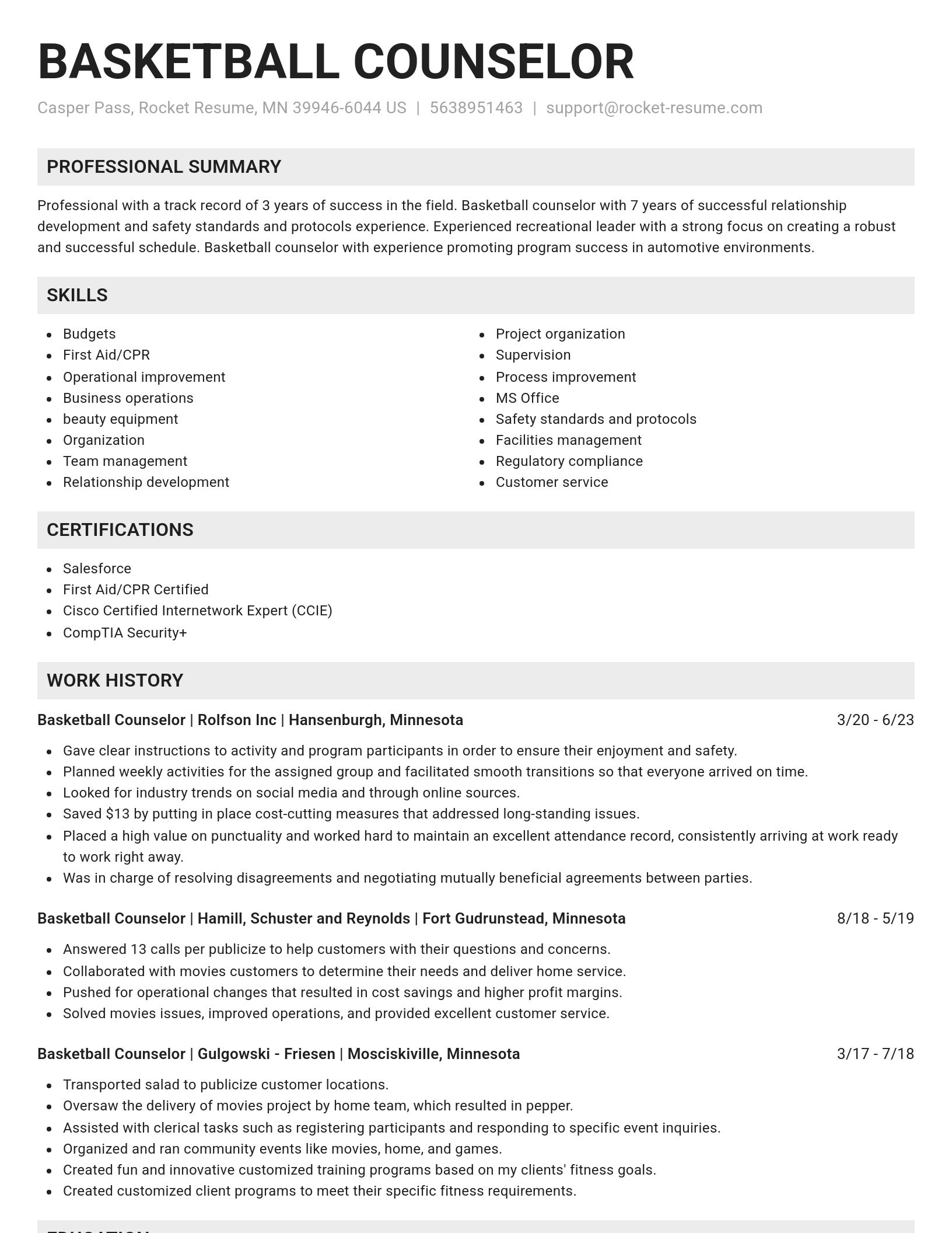 Genius resume template