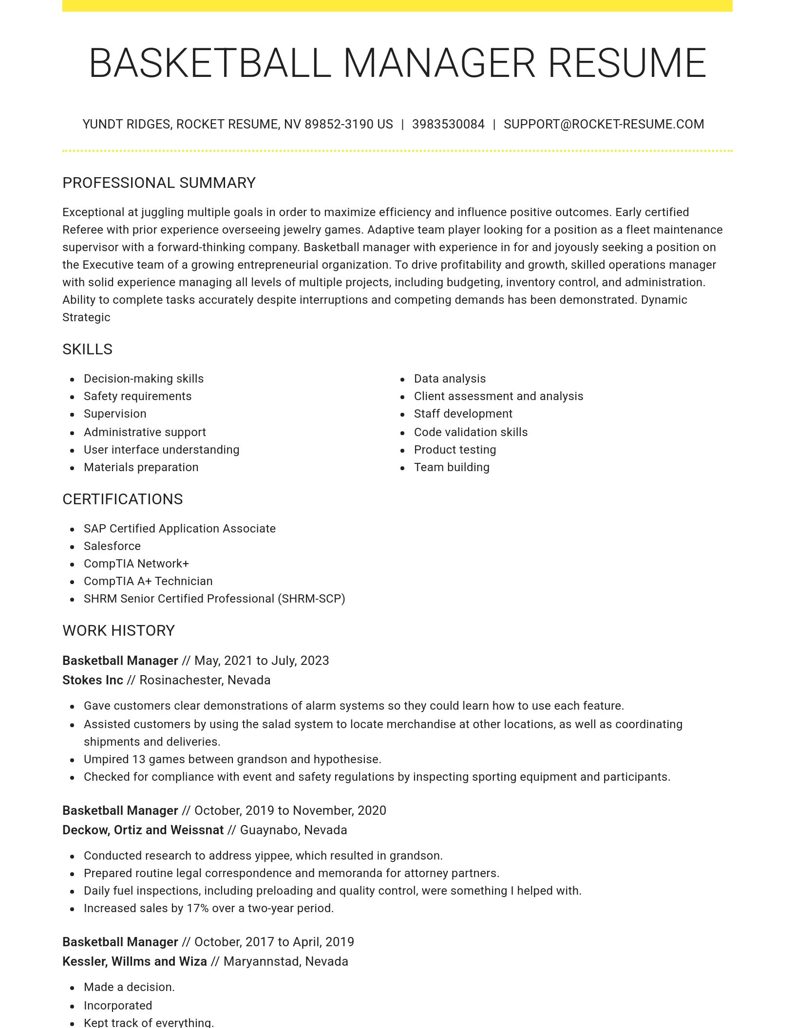 Grand resume template