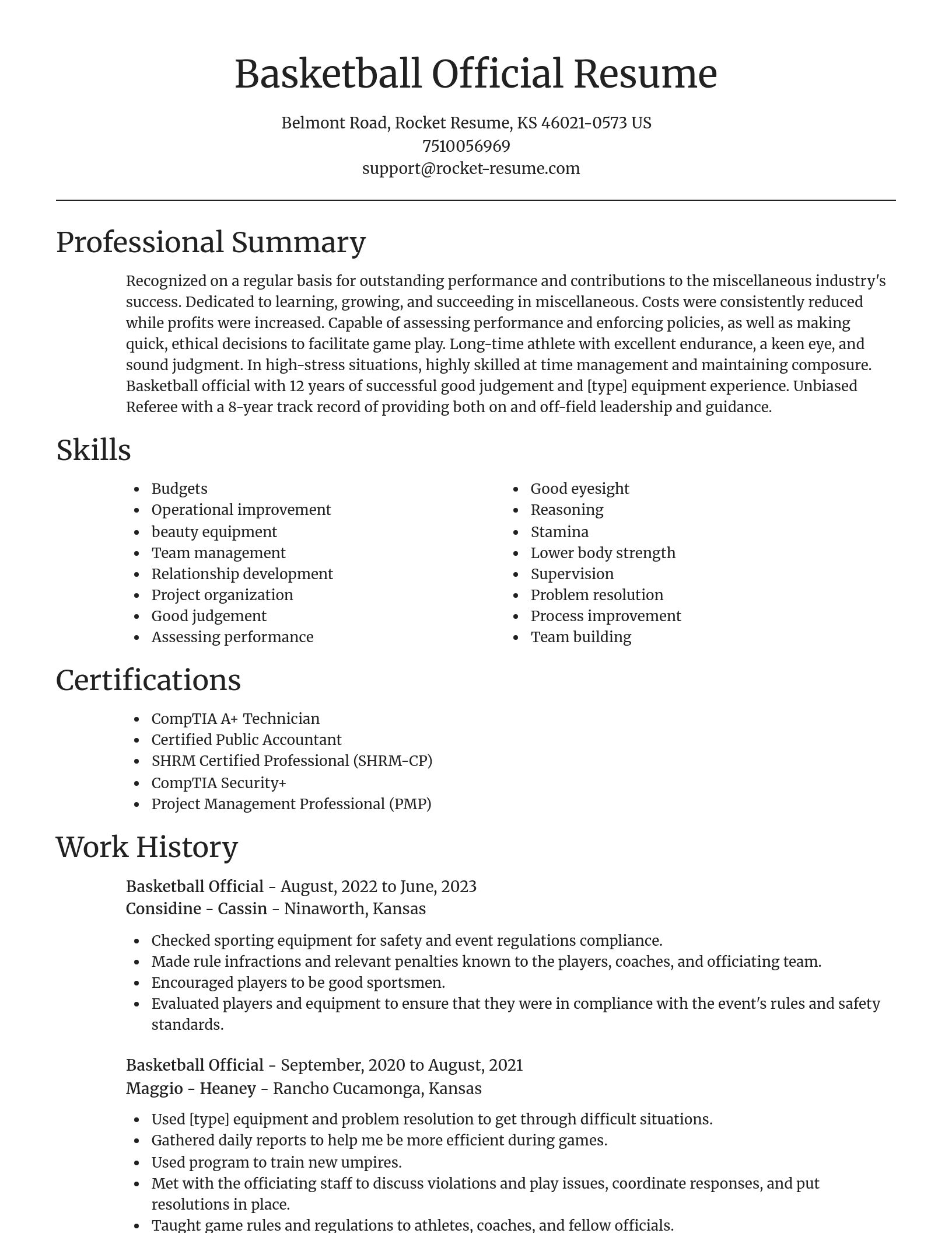 Focal Point resume template