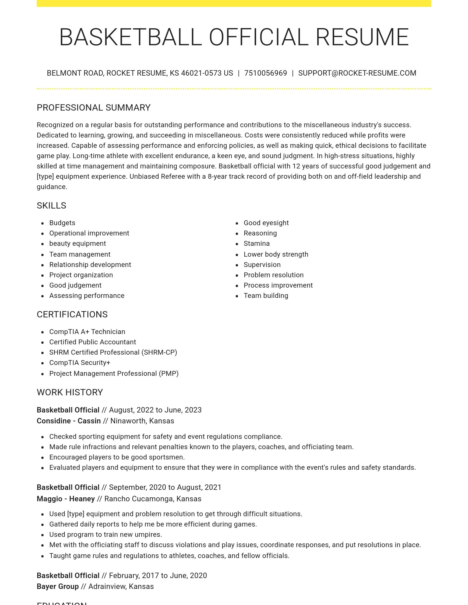 Grand resume template