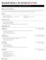 Basketball Player resume template