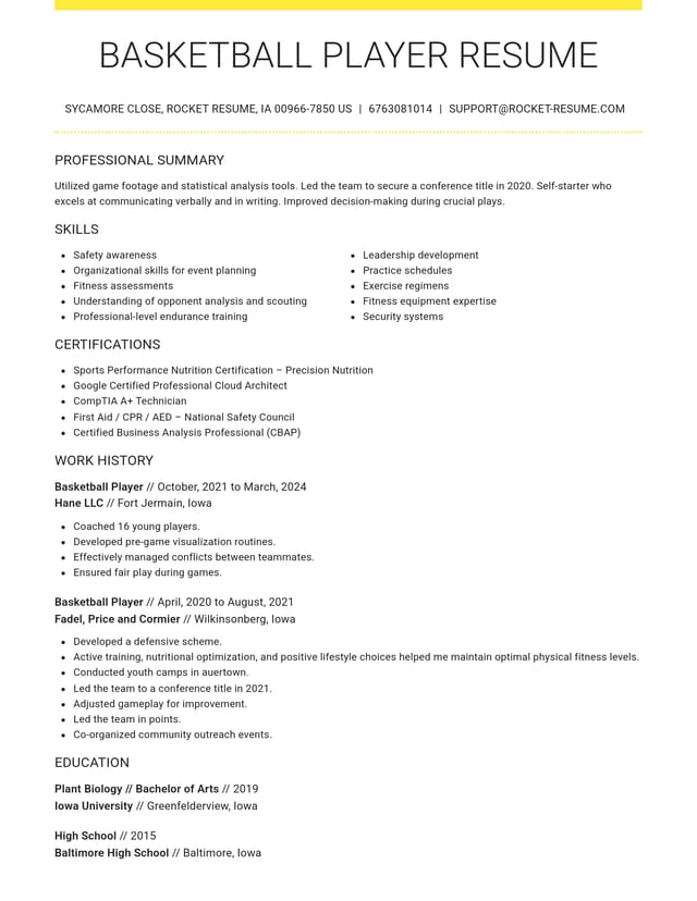 Grand resume template