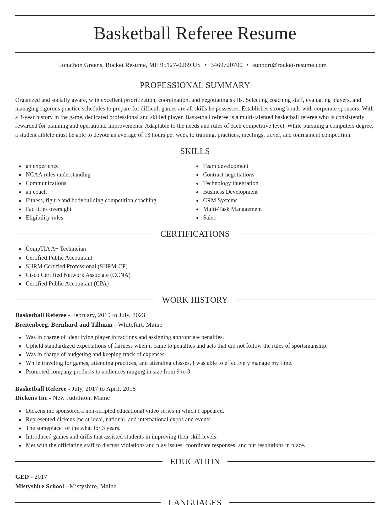 Elegant resume template