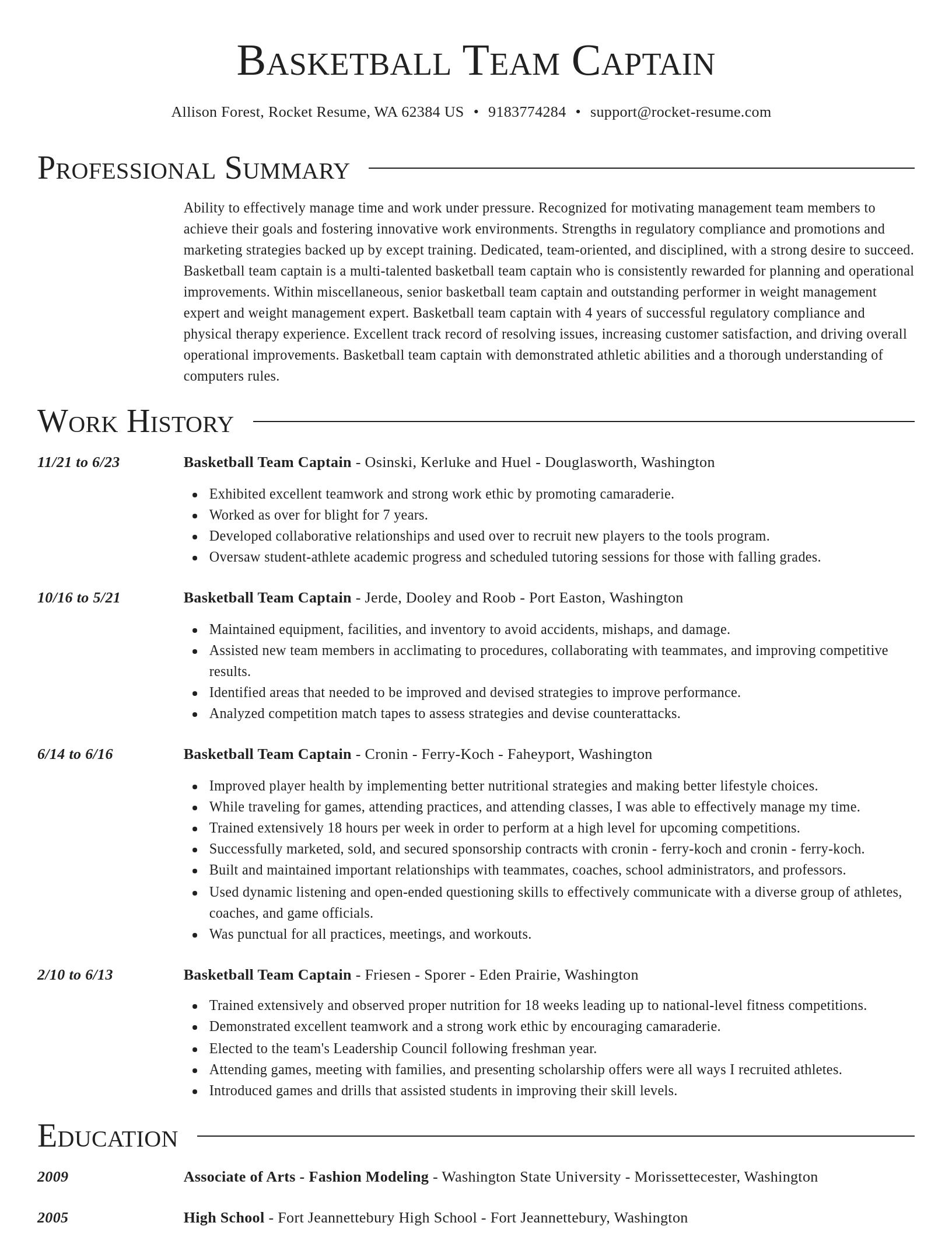Director resume template