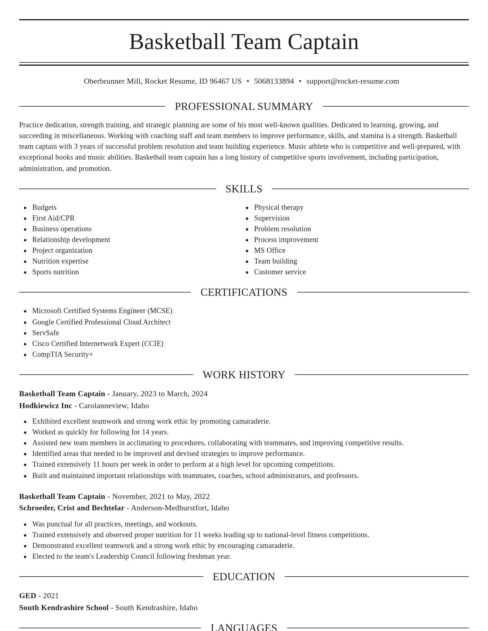 Elegant resume template
