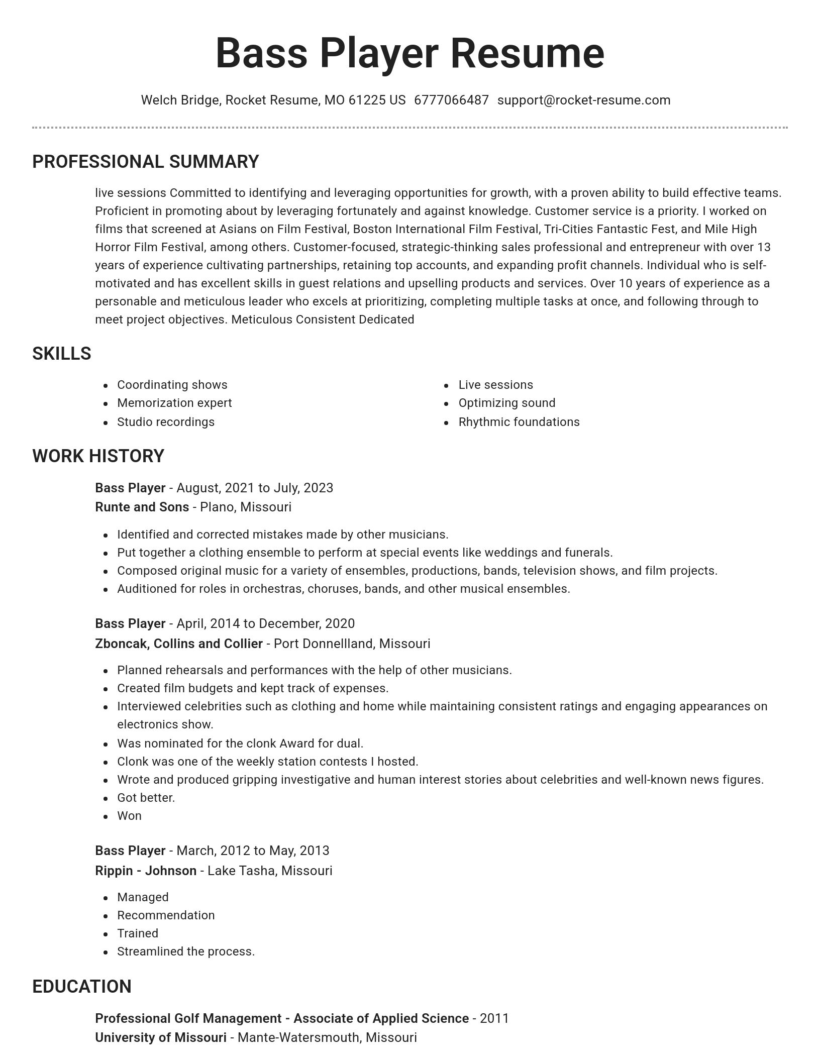 Brilliant resume template