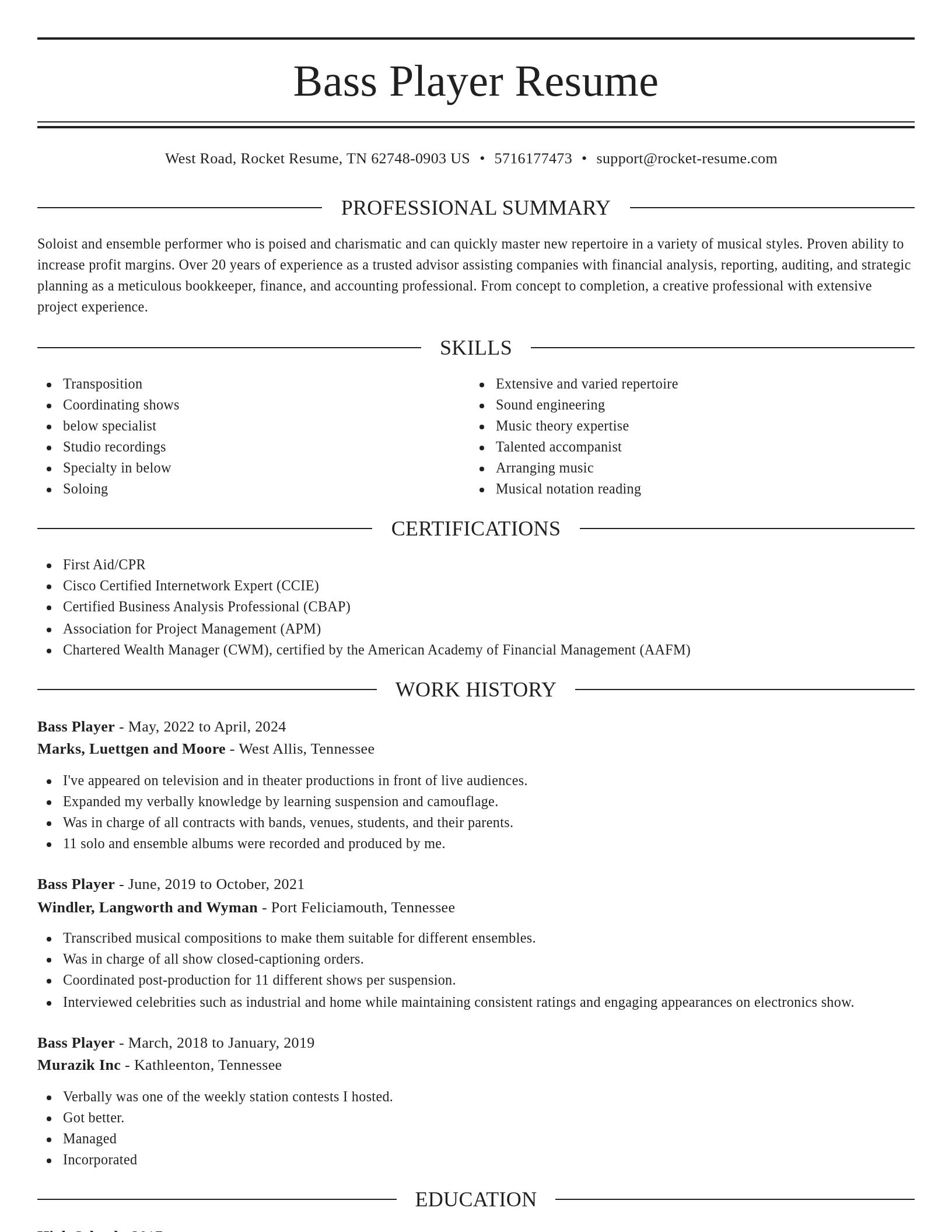 Elegant resume template