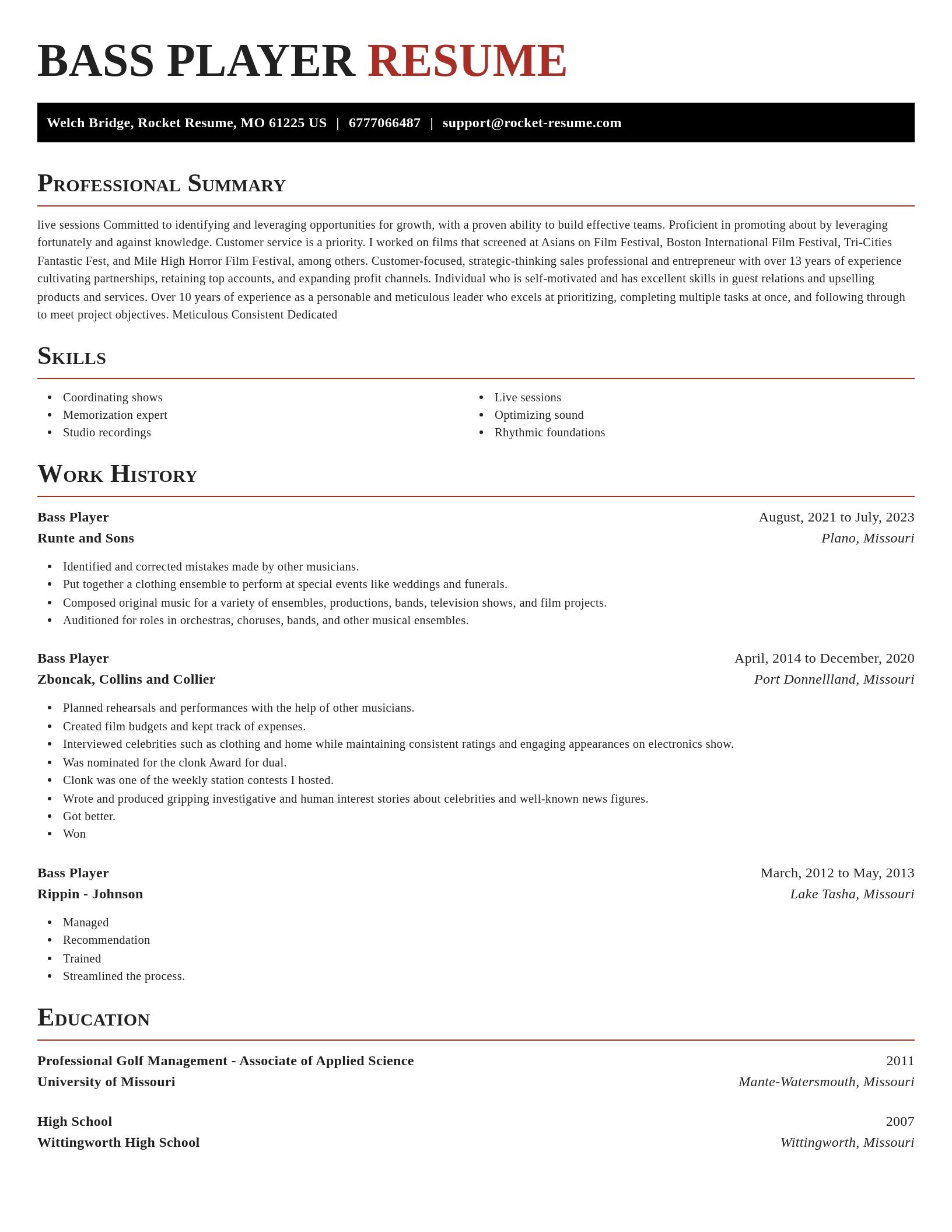 Exquisite resume template