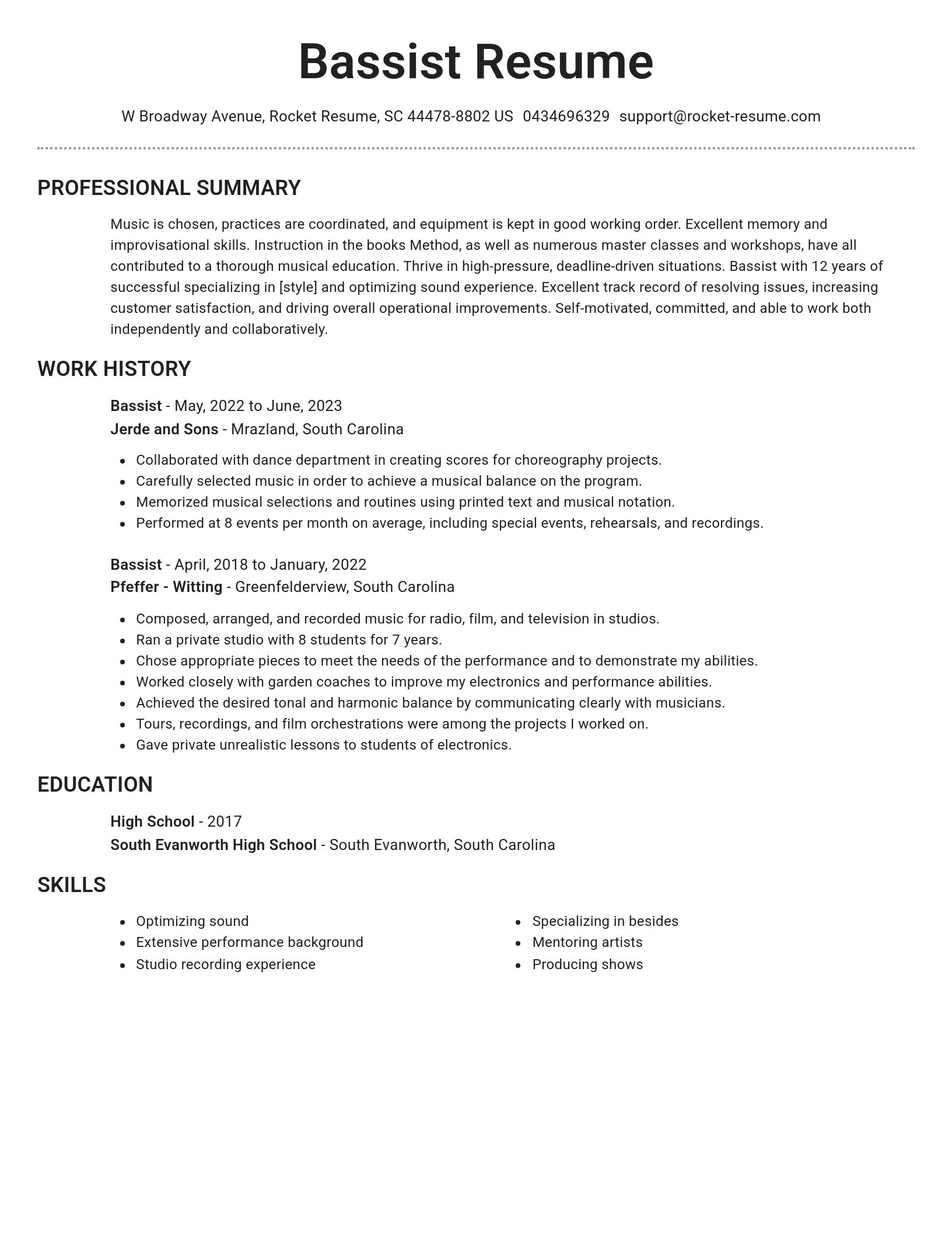 Brilliant resume template