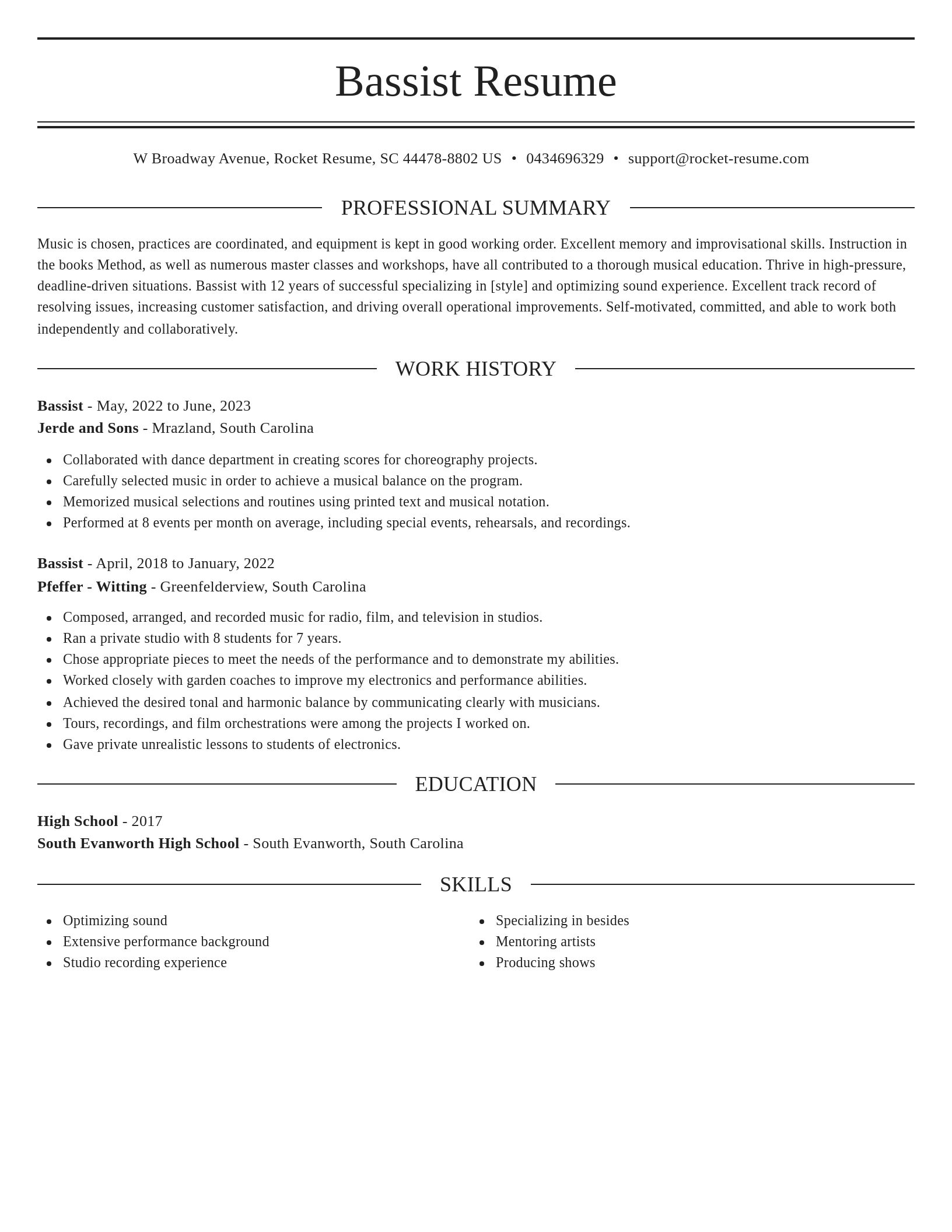 Elegant resume template