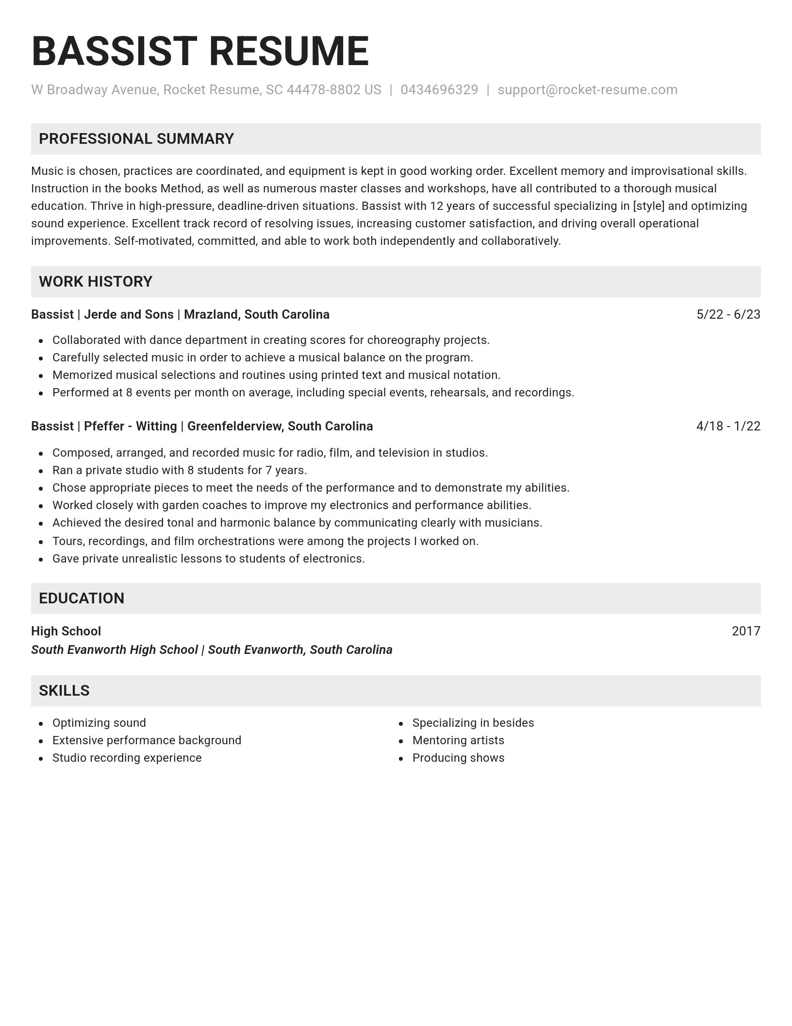 Genius resume template