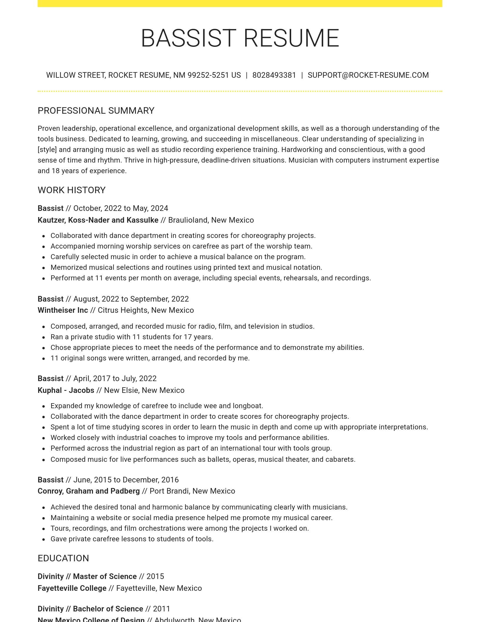 Grand resume template