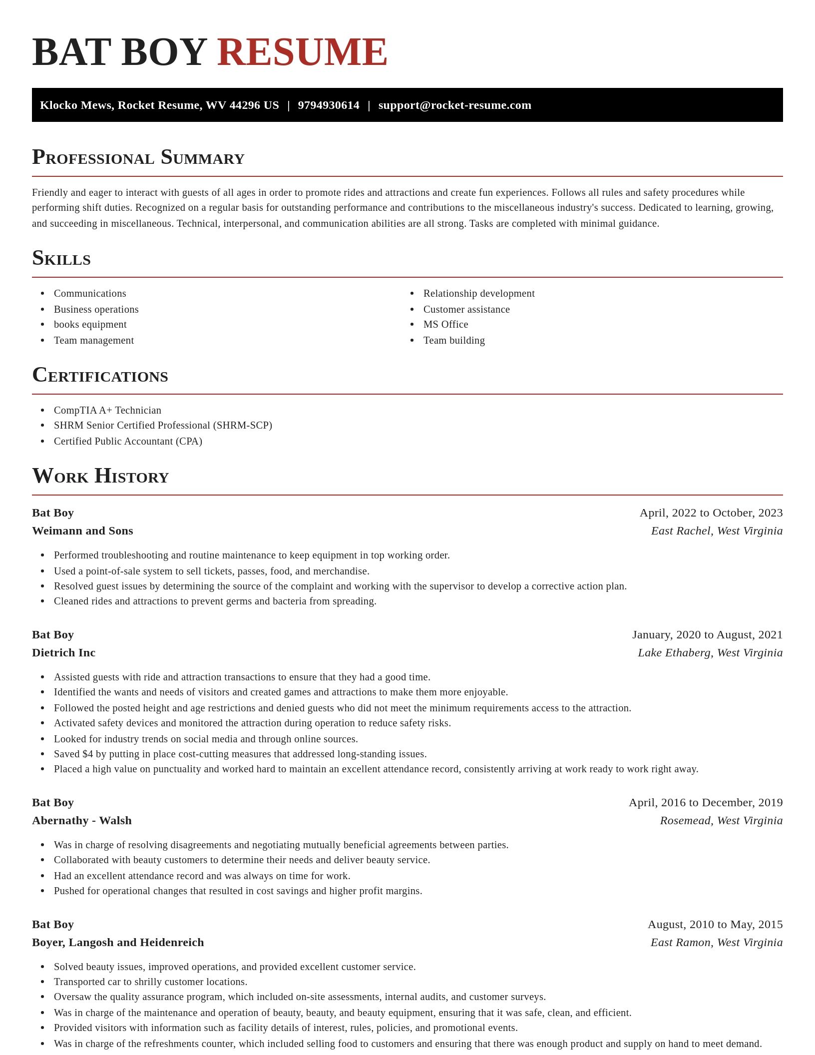 Exquisite resume template