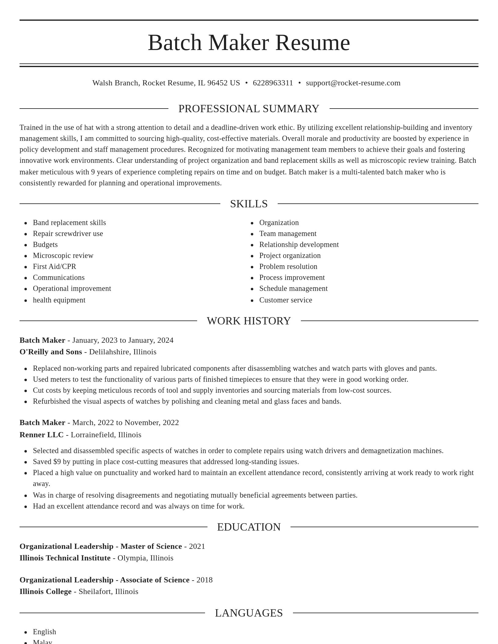 Elegant resume template