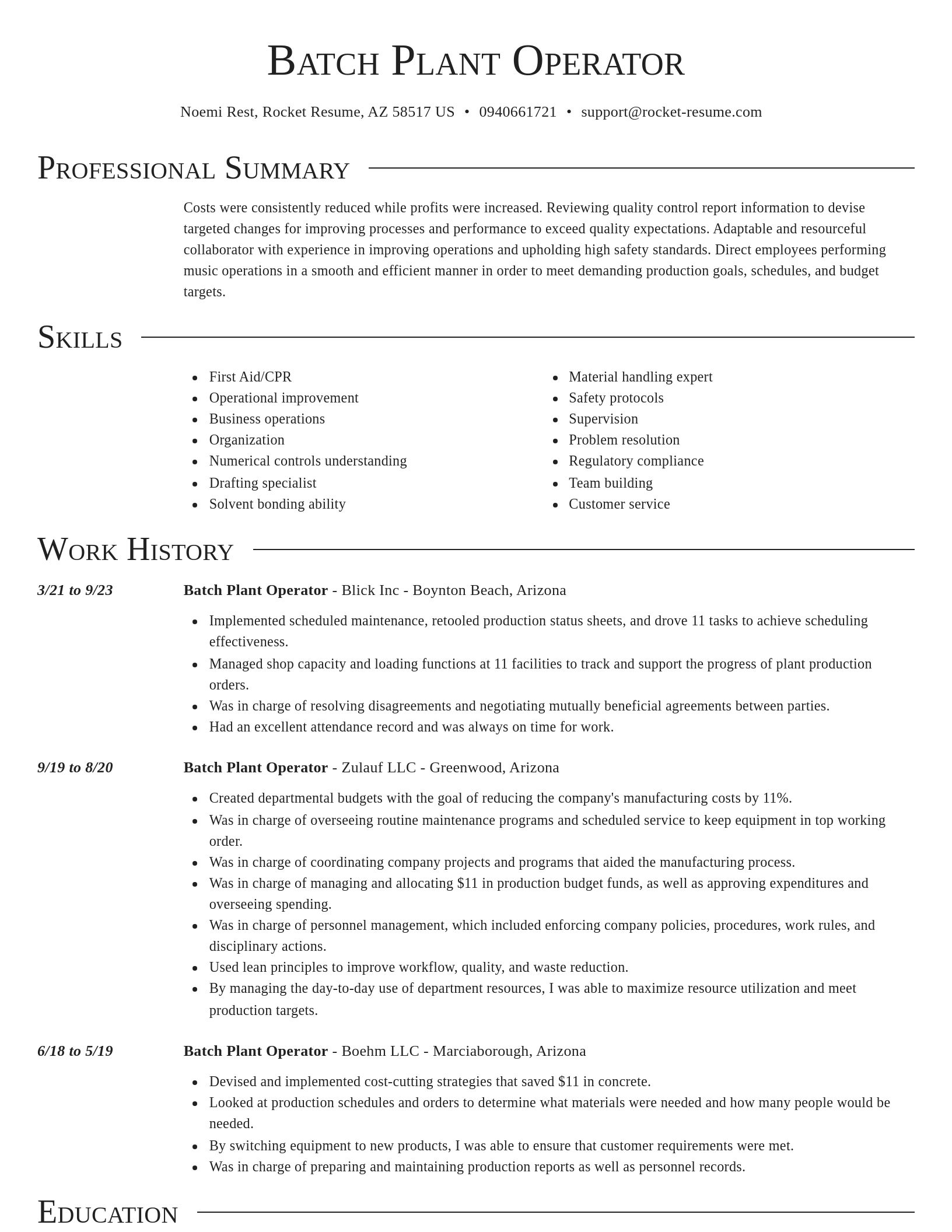Director resume template