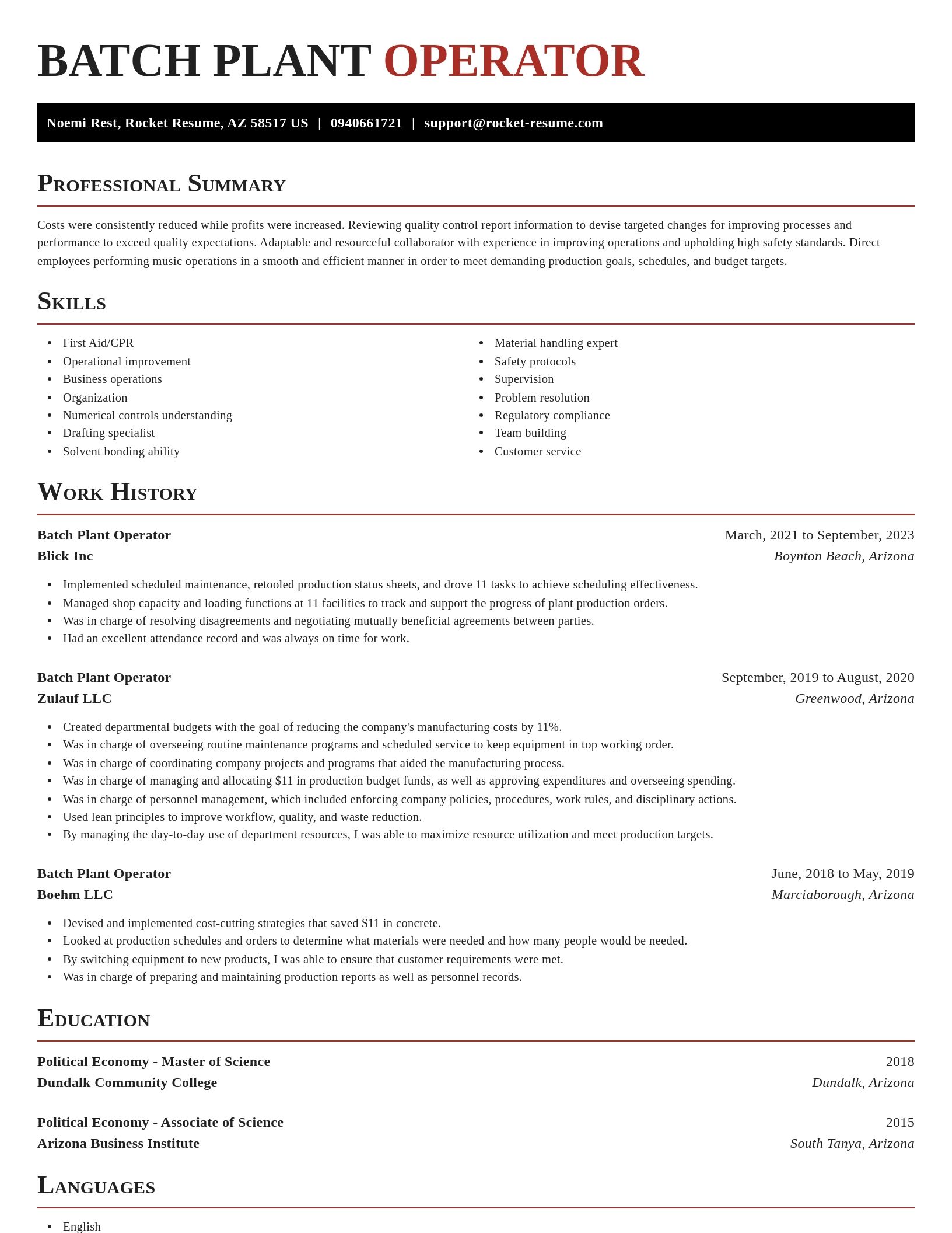 Exquisite resume template