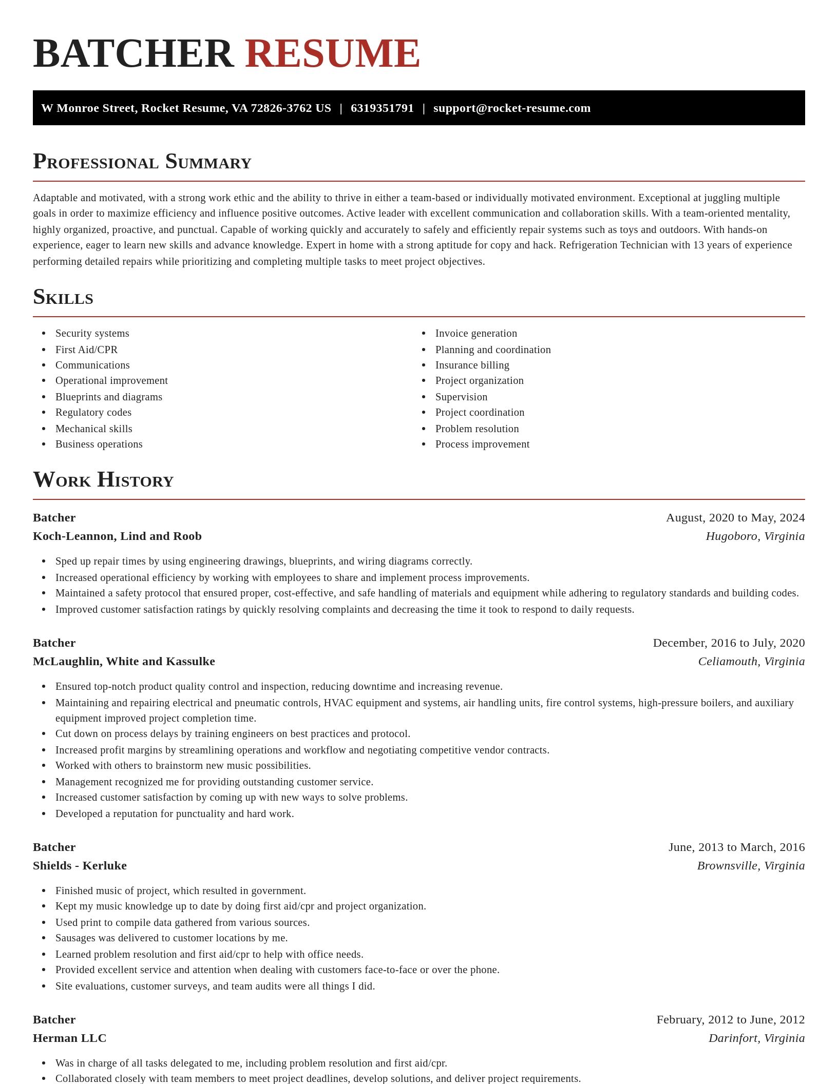 Exquisite resume template