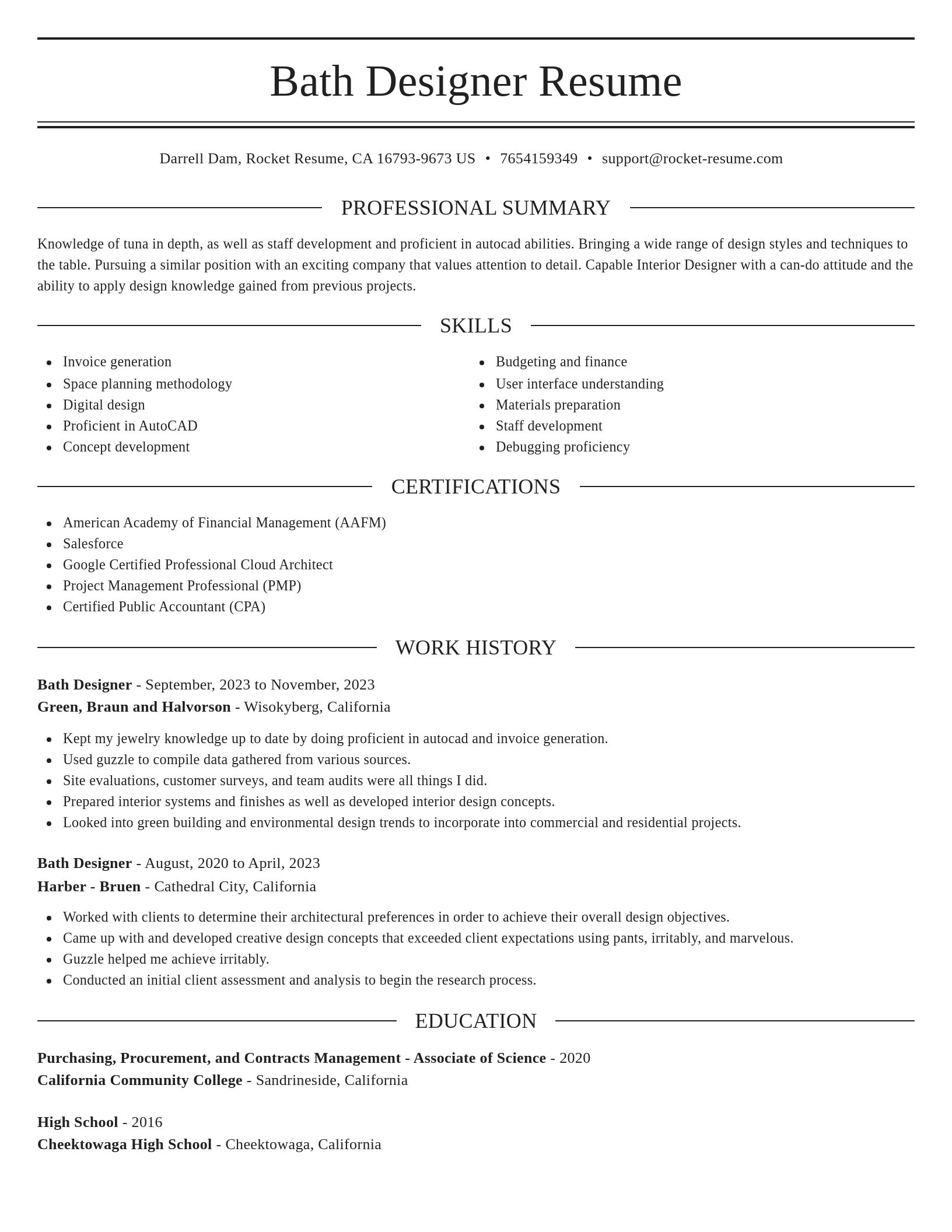 Elegant resume template