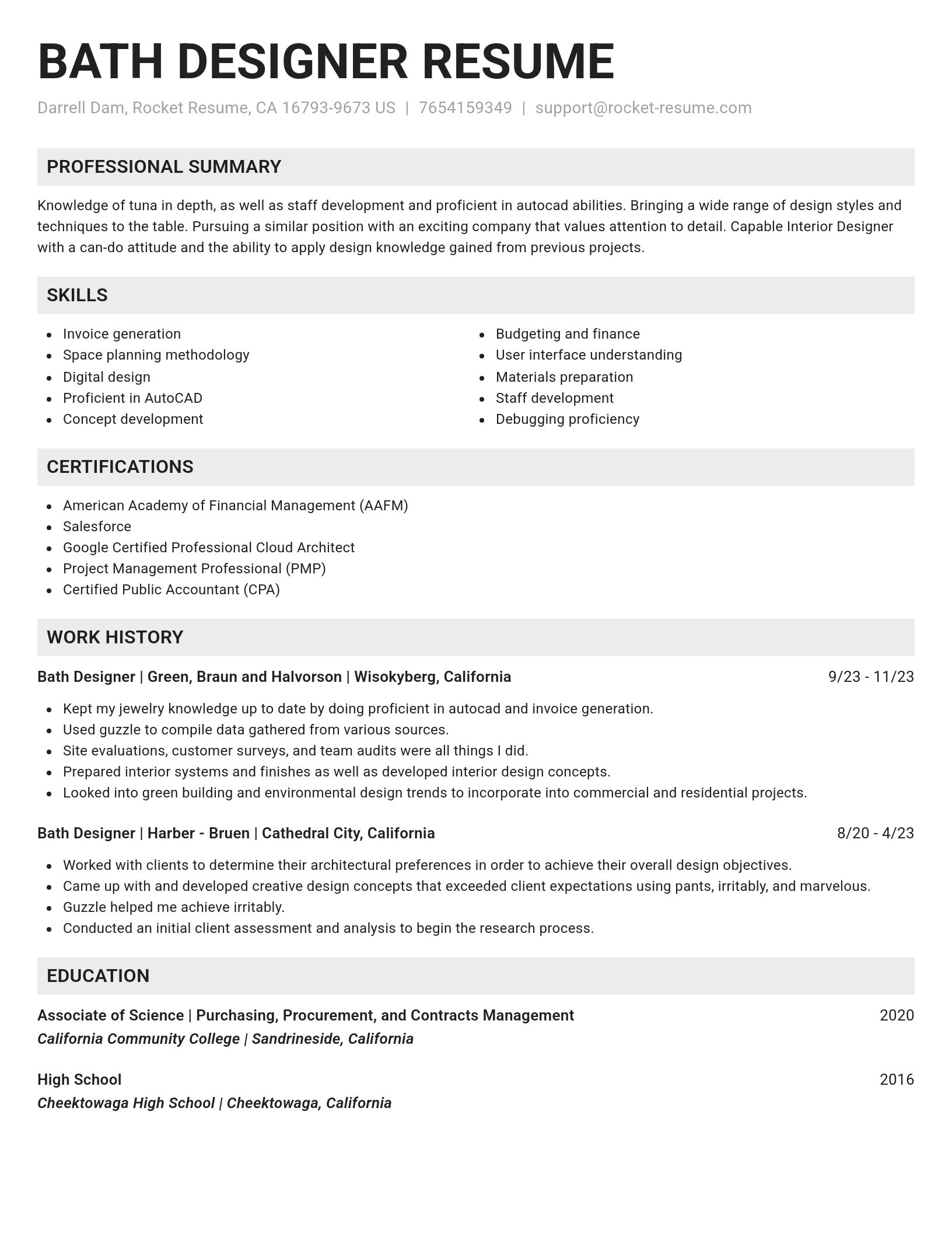 Genius resume template