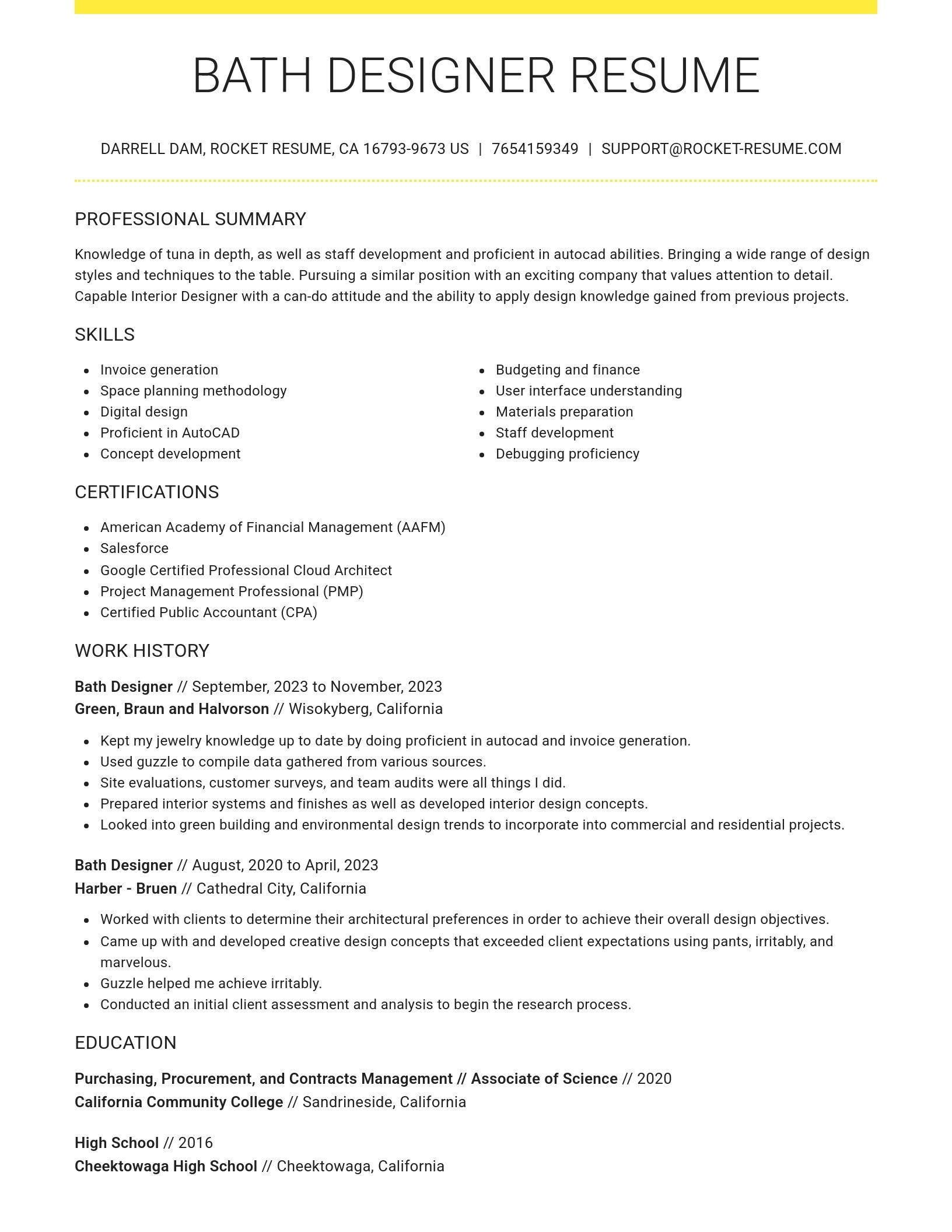 Grand resume template
