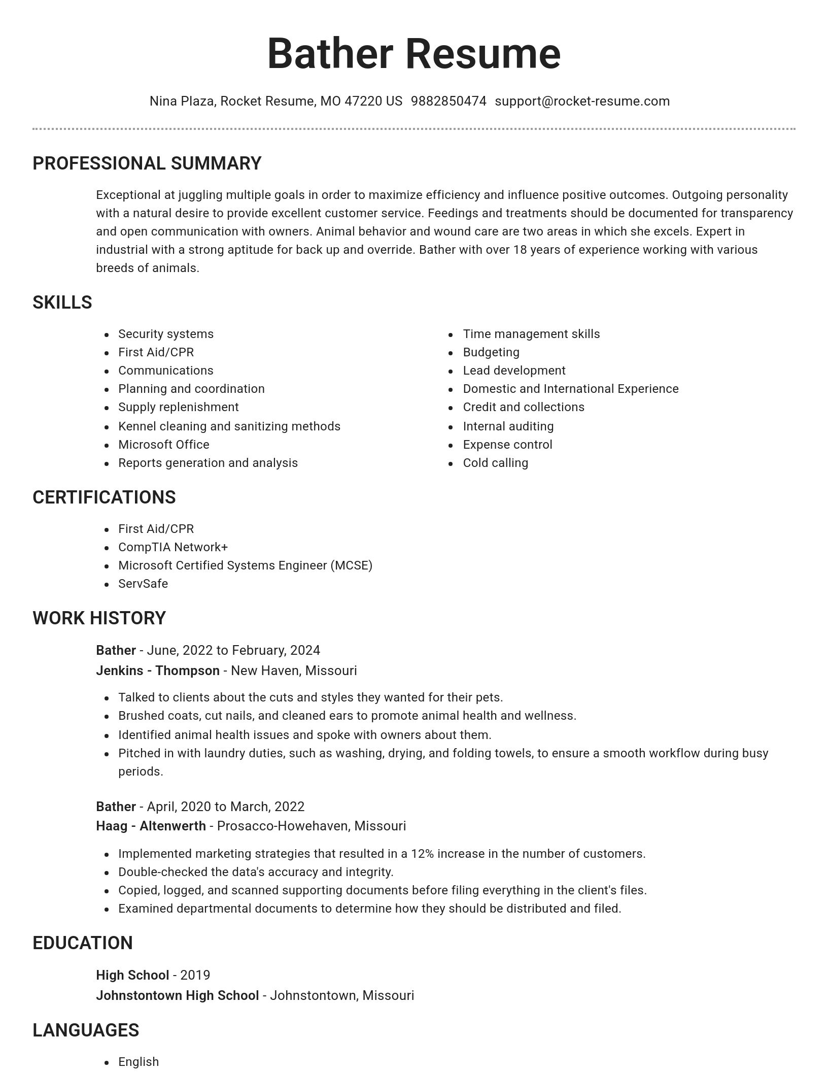 Brilliant resume template