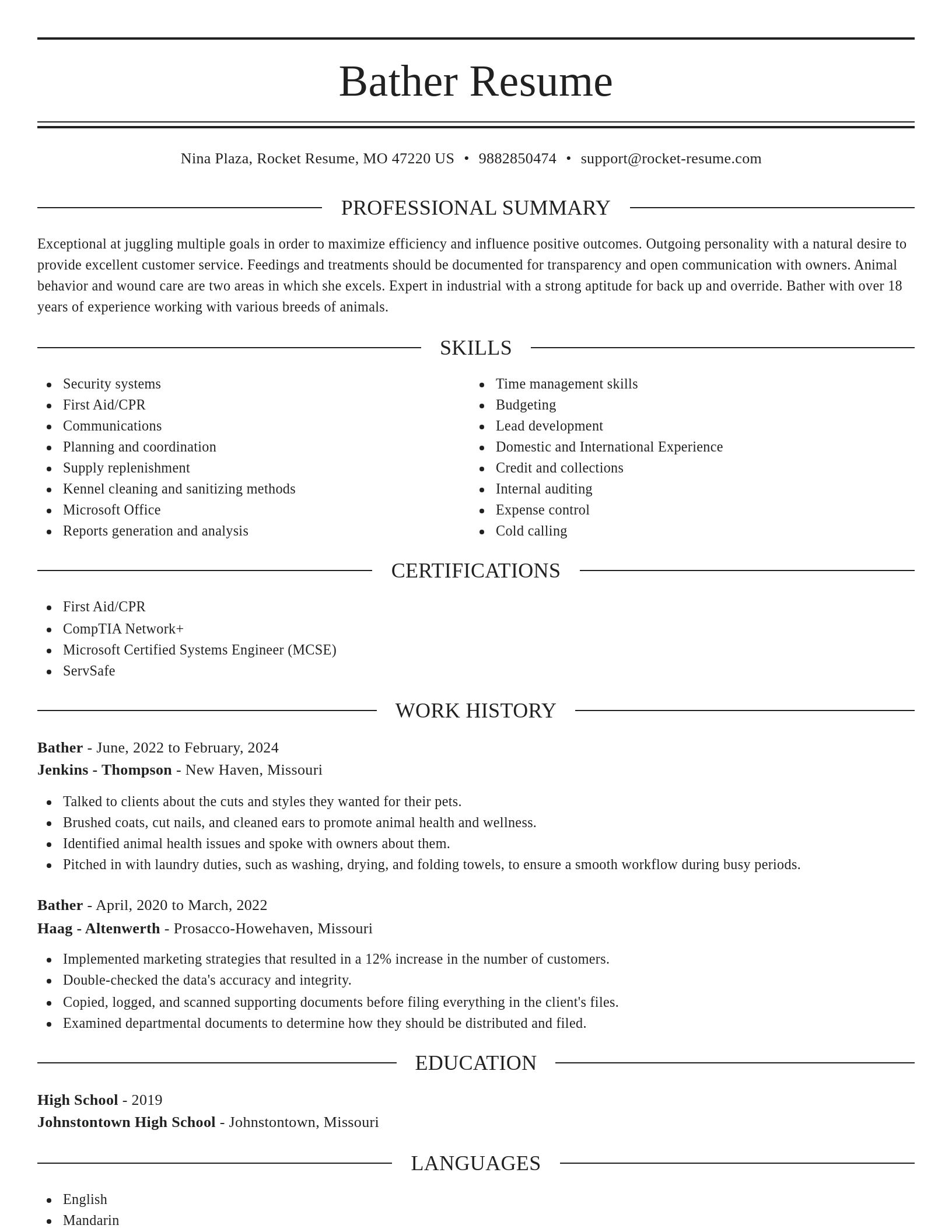 Elegant resume template