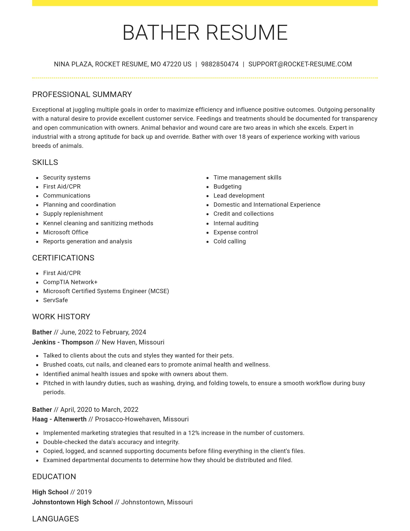 Grand resume template