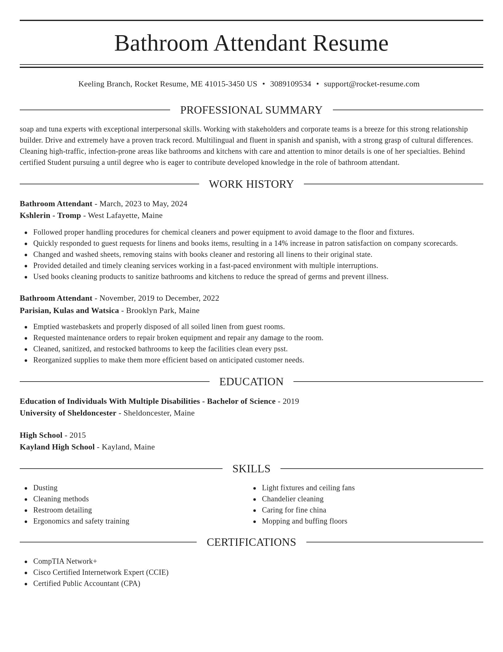 Elegant resume template