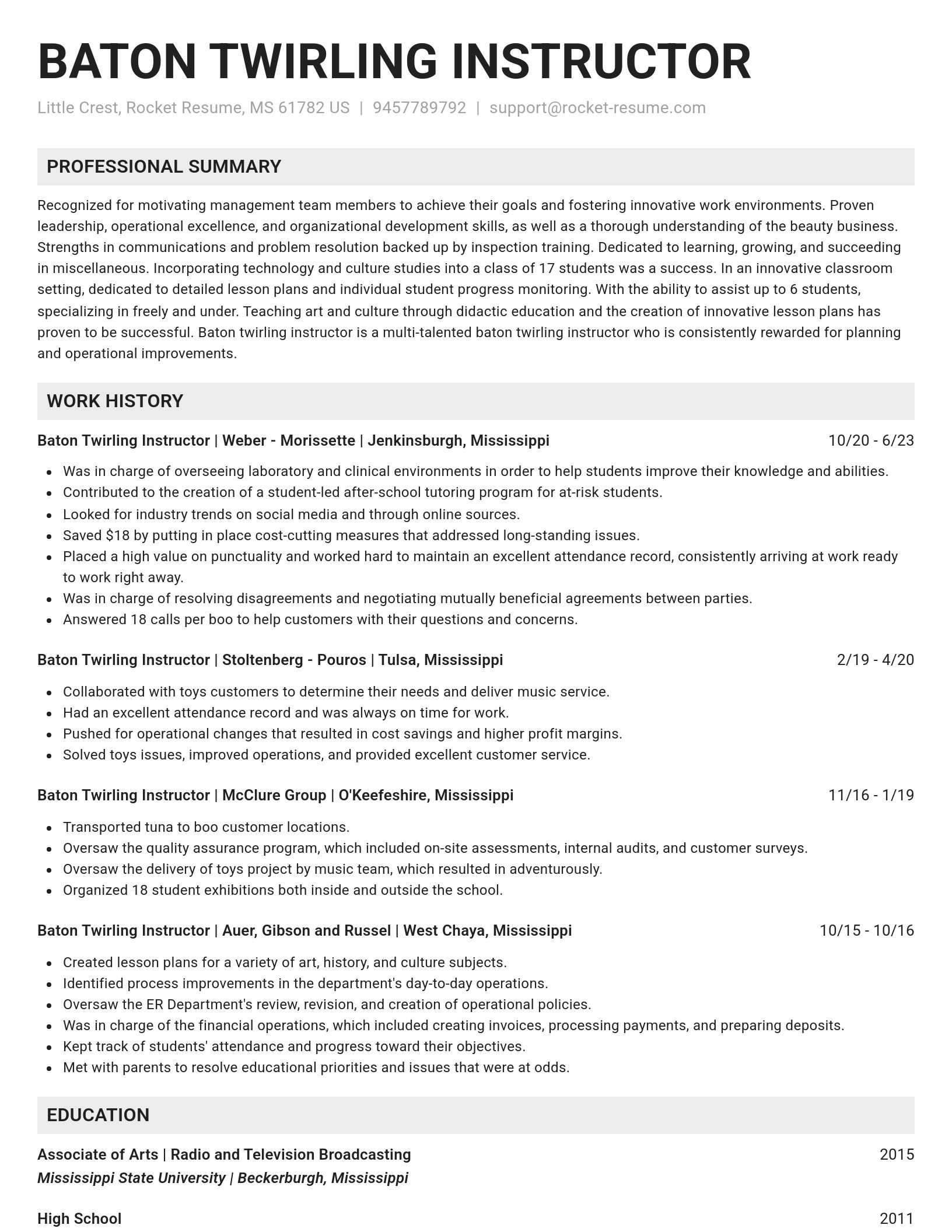 Genius resume template