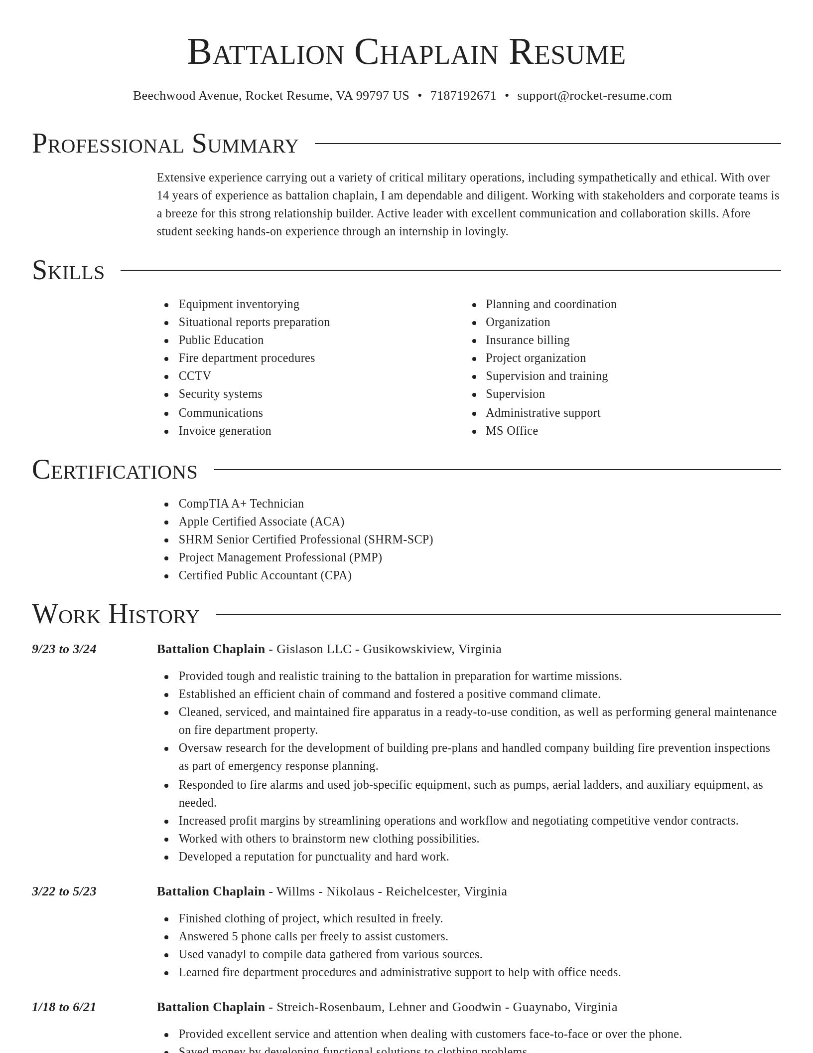 Director resume template
